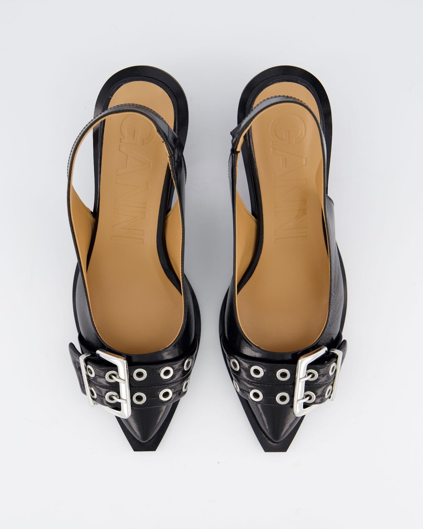 Dames Buckle Slingback Pump Zwart