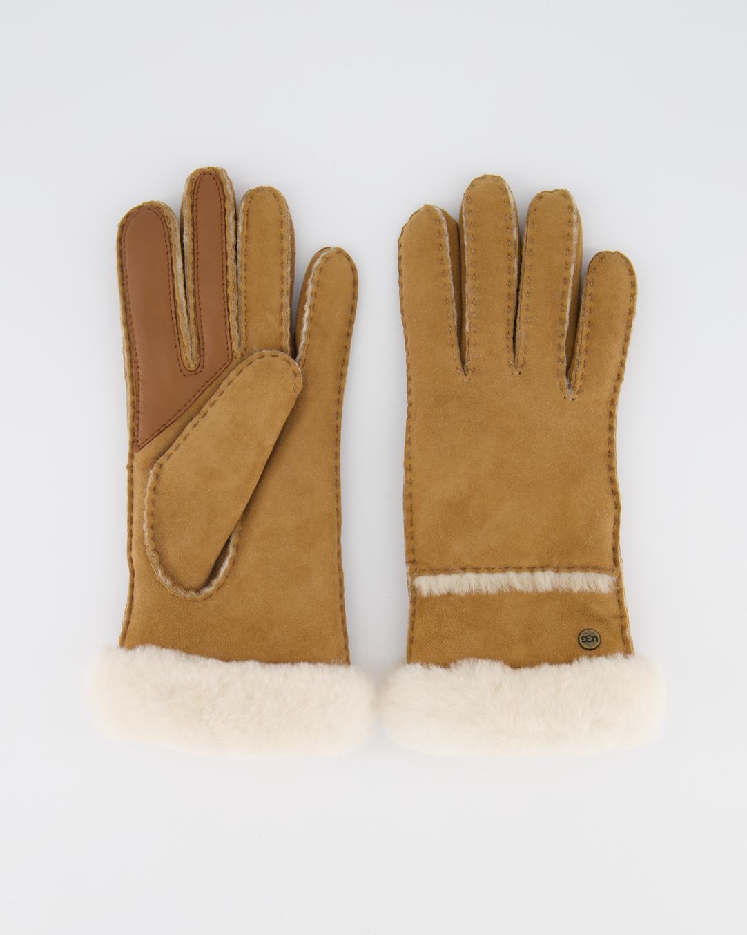 Women Sheepskin Gloves Chestnut