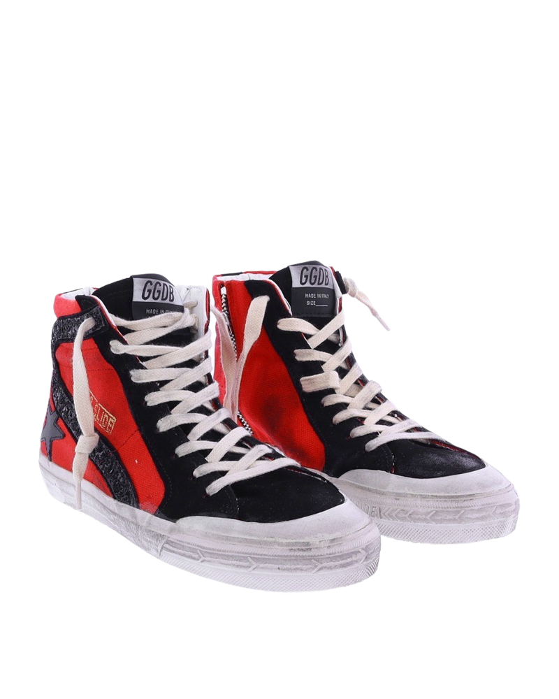 Women Slide sneaker red/black