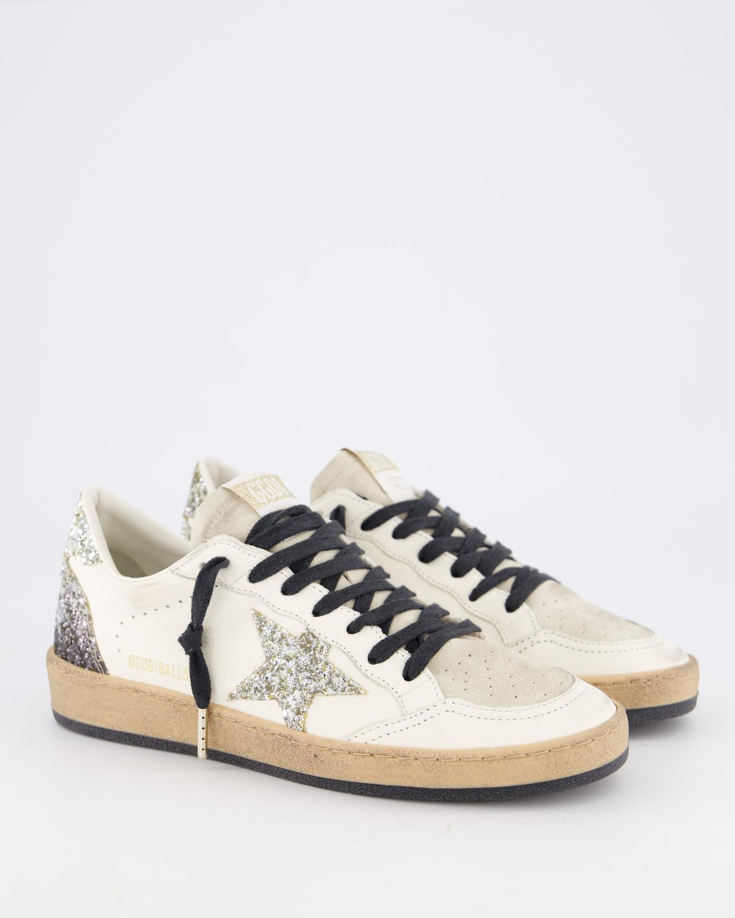 Dames Ball Star Sneaker Wit/Glitter