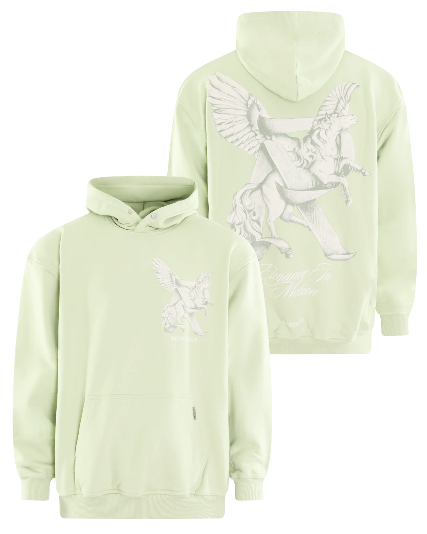 Represent Heren Elegance InMotion Hoodie Groen - Eleganza.nl