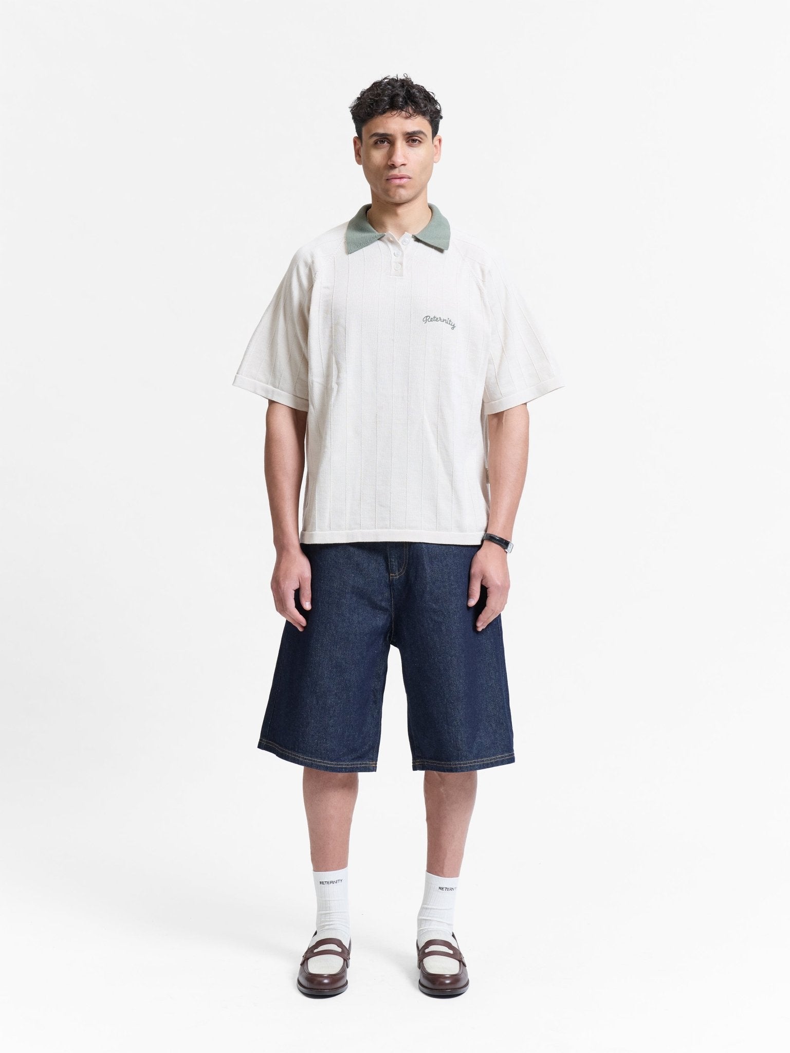 Reternity Heren Essential jeansshort Indigo - Eleganza.nl