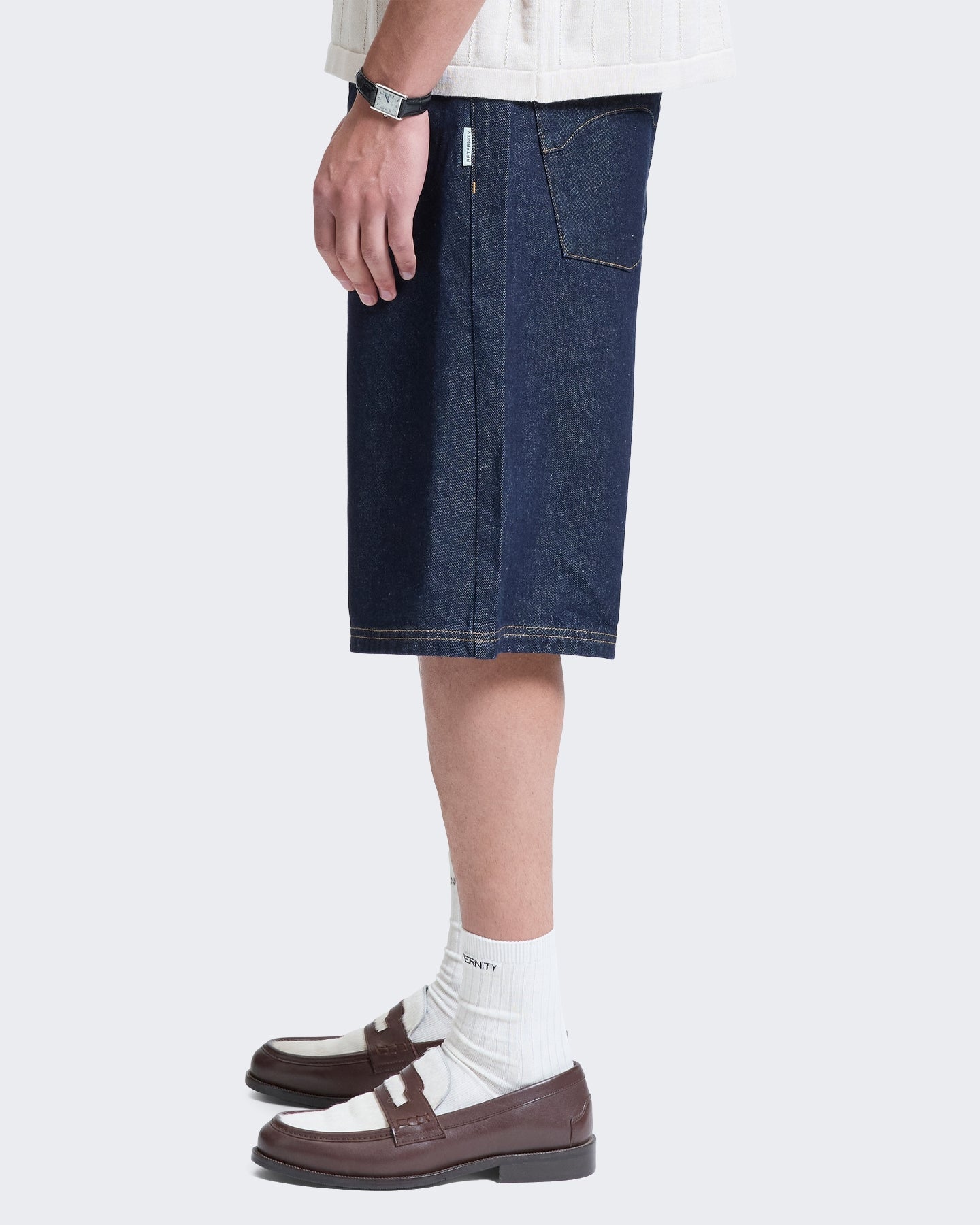 Reternity Heren Essential jeansshort Indigo - Eleganza.nl