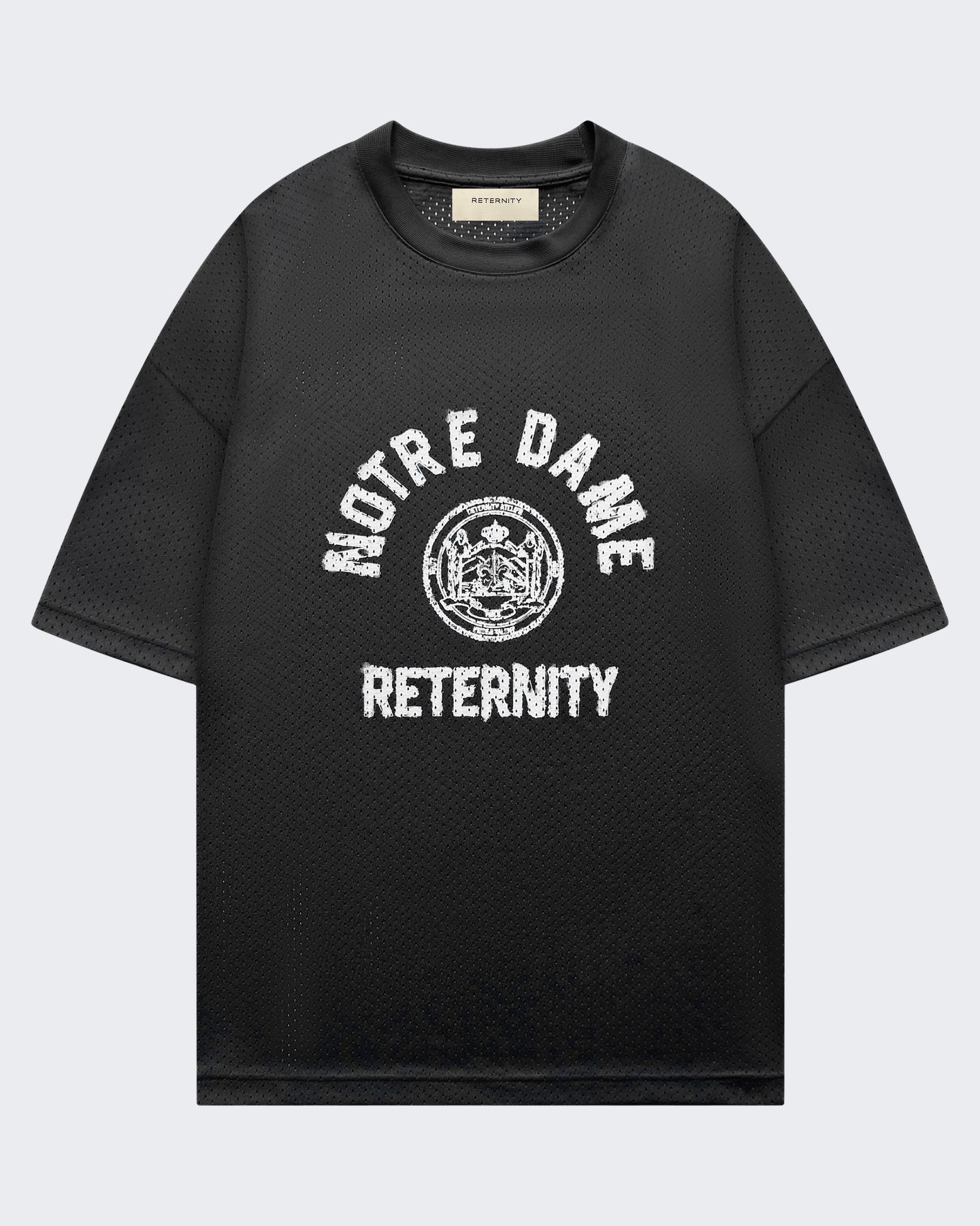 Reternity Heren Mesh t-shirt Notre Dame Zwart - Eleganza.nl