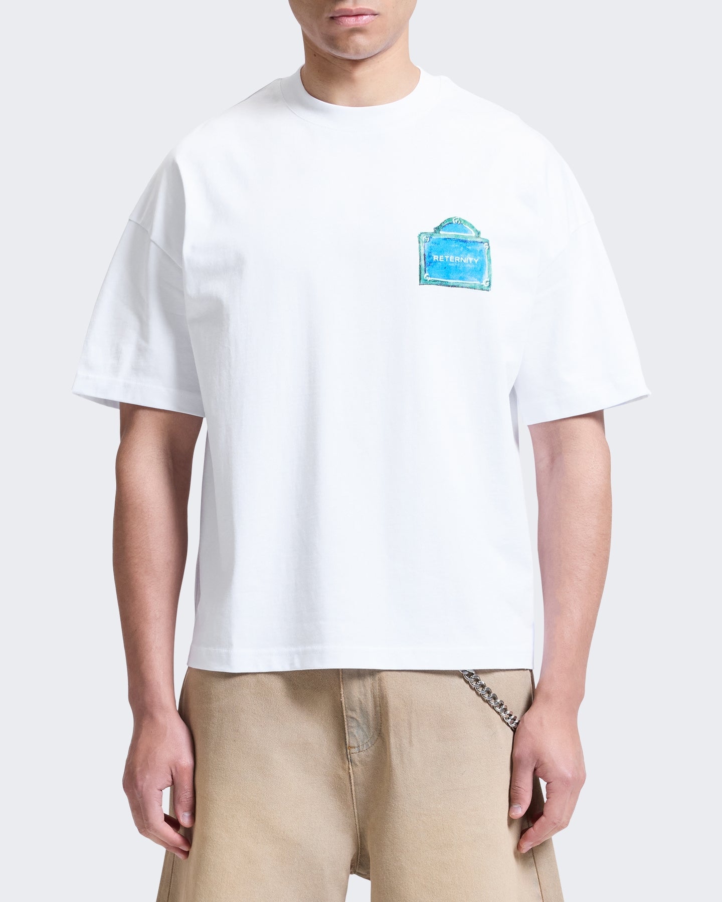 Reternity Heren T-shirt met print Wit - Eleganza.nl