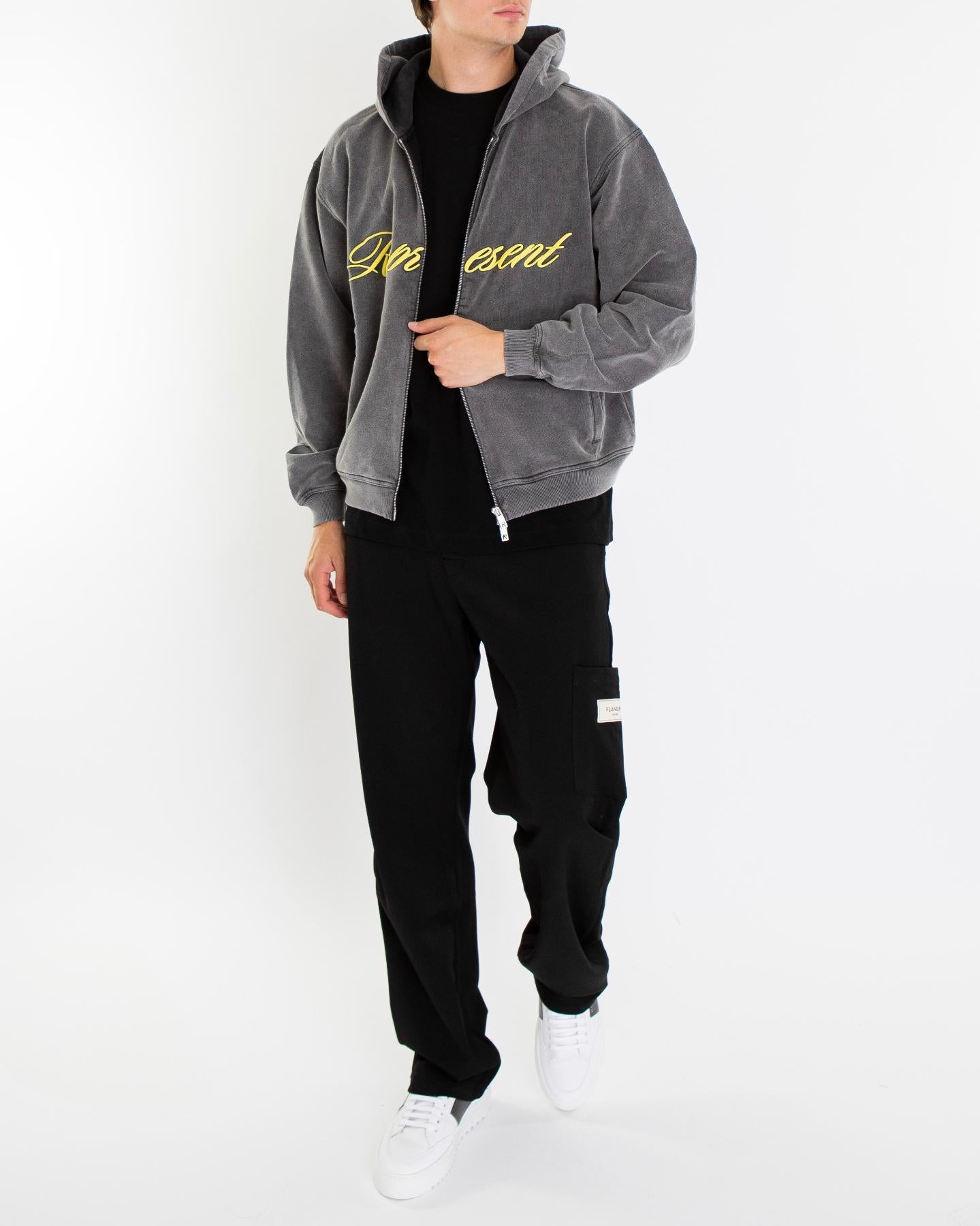 Heren Script Logo Zip Hoodie