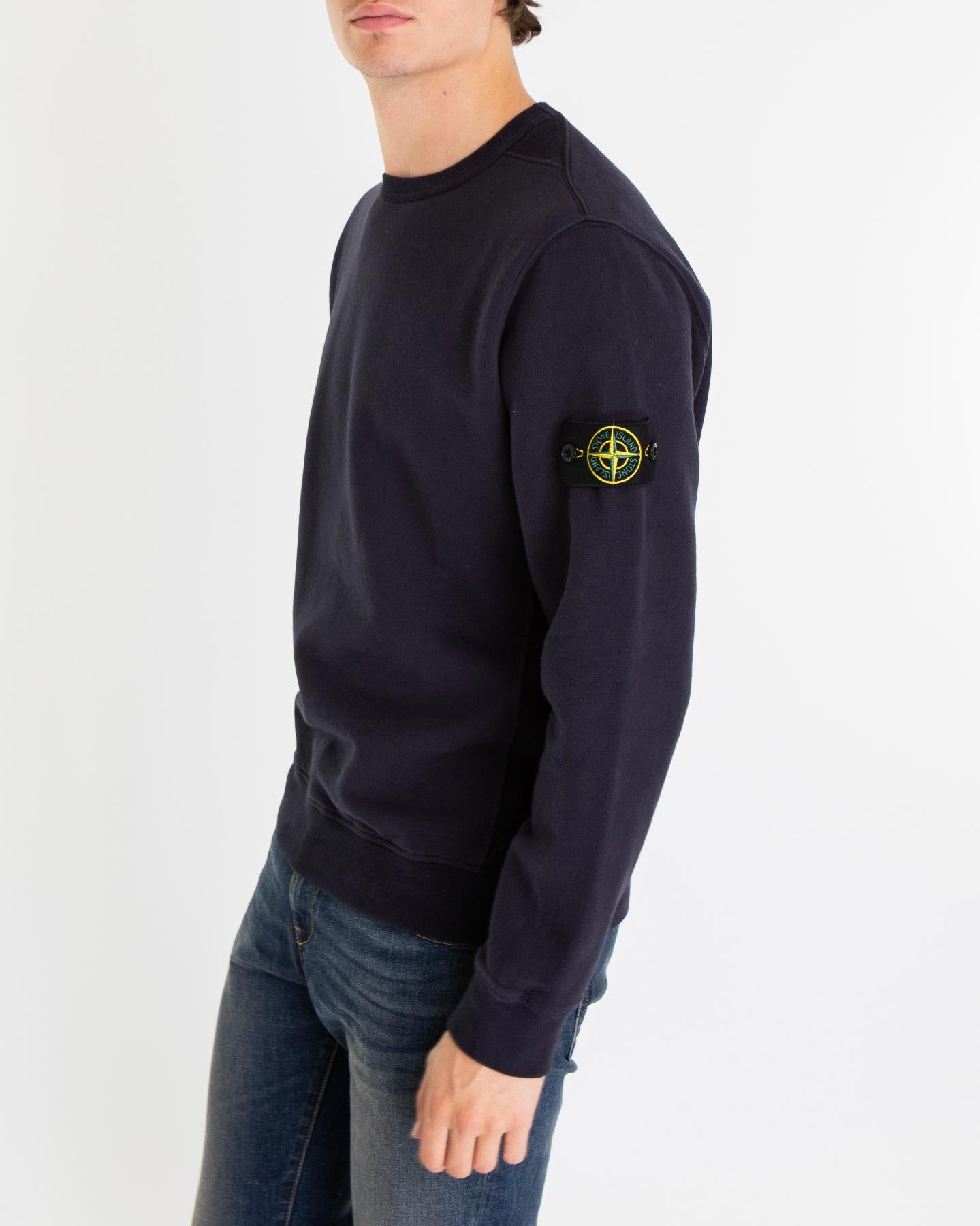 Heren Logo-patch Sweater Blauw