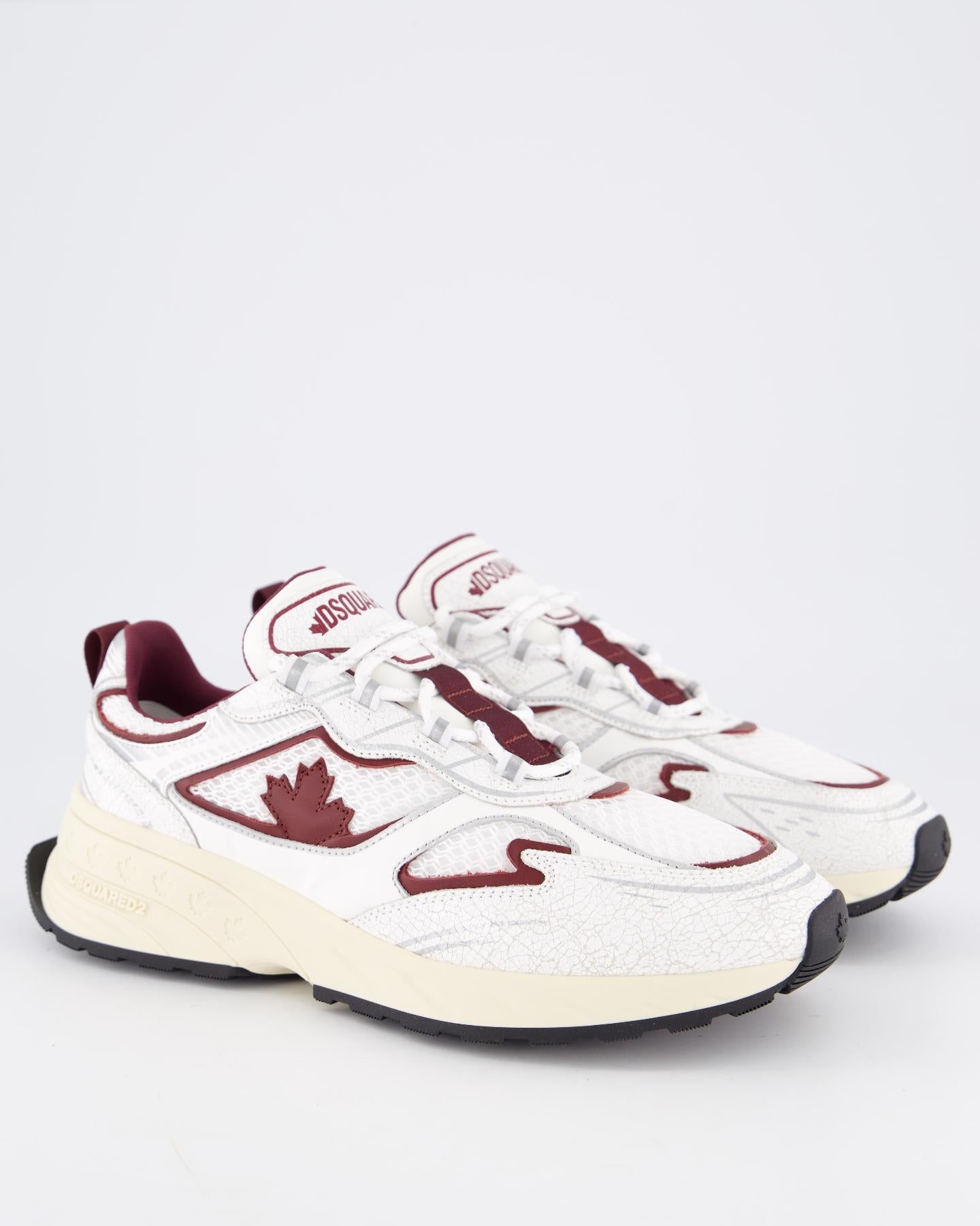 Heren Sprinter Sneaker Wit/Bordo