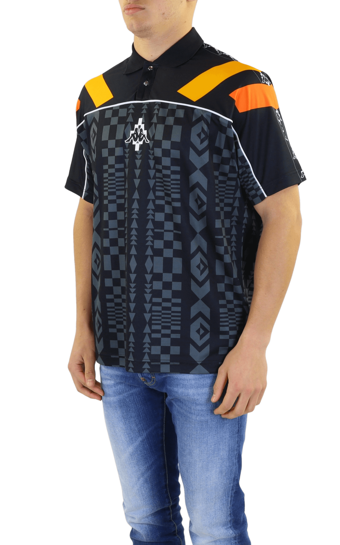 Men AOP Folk Kappa Soccer Polo