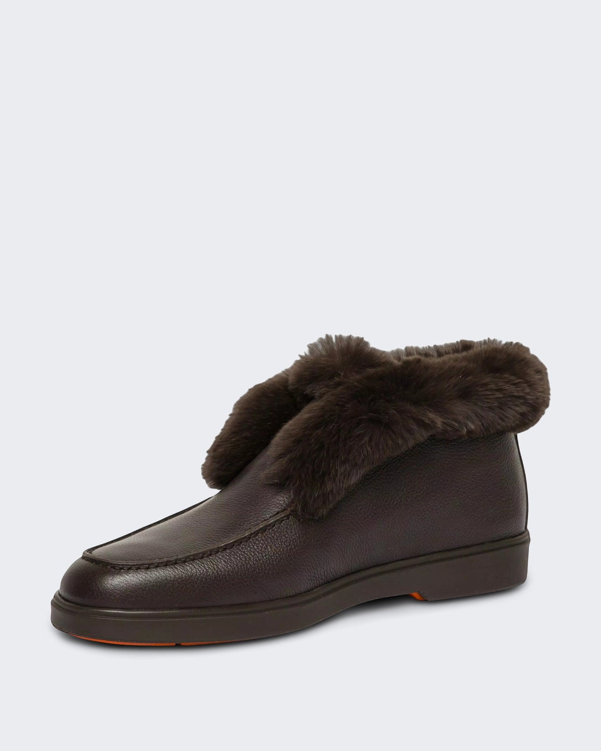 Santoni Dames Bruine Leren Veterboot Fortune Bruin - Eleganza.nl