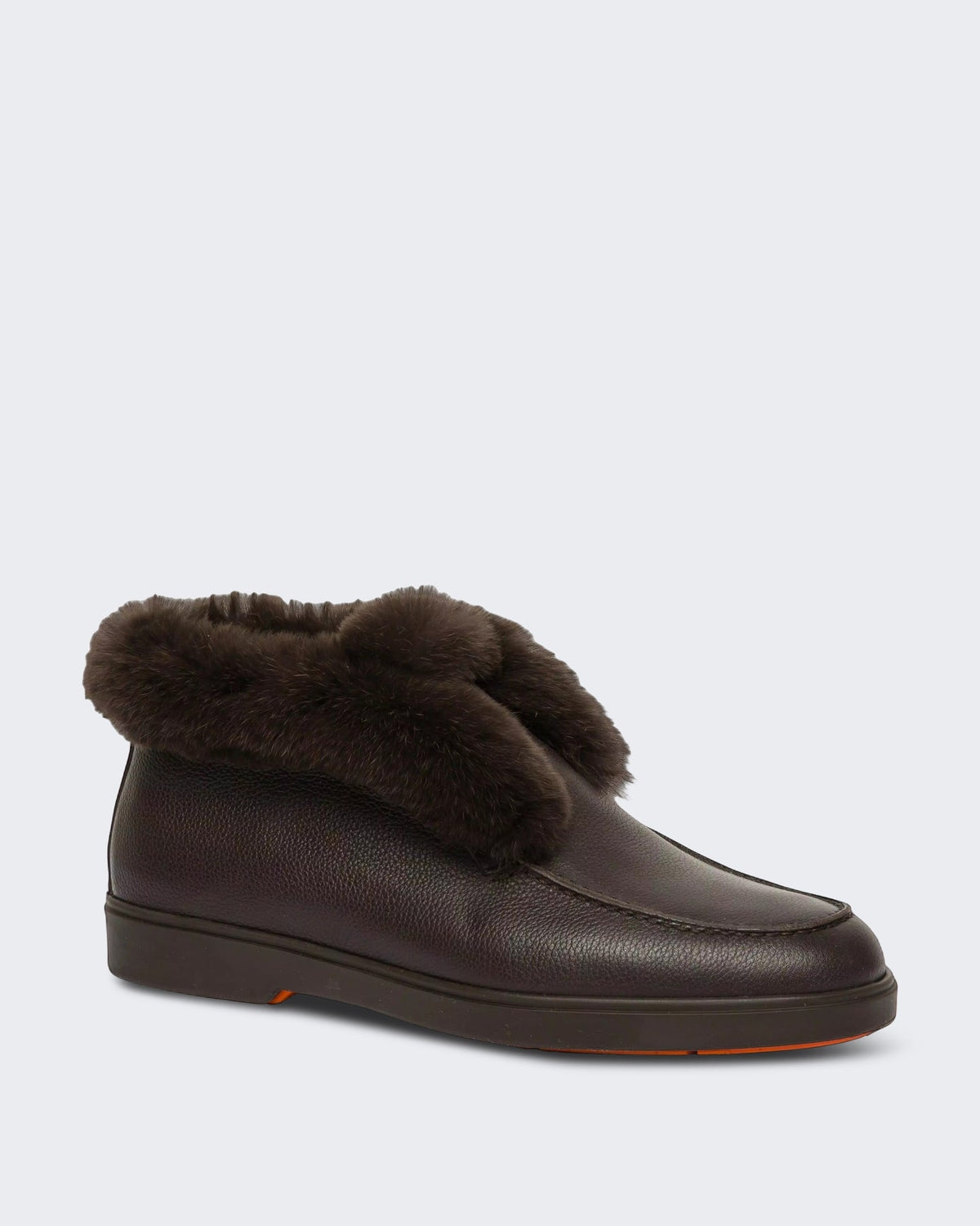 Santoni Dames Bruine Leren Veterboot Fortune Bruin - Eleganza.nl
