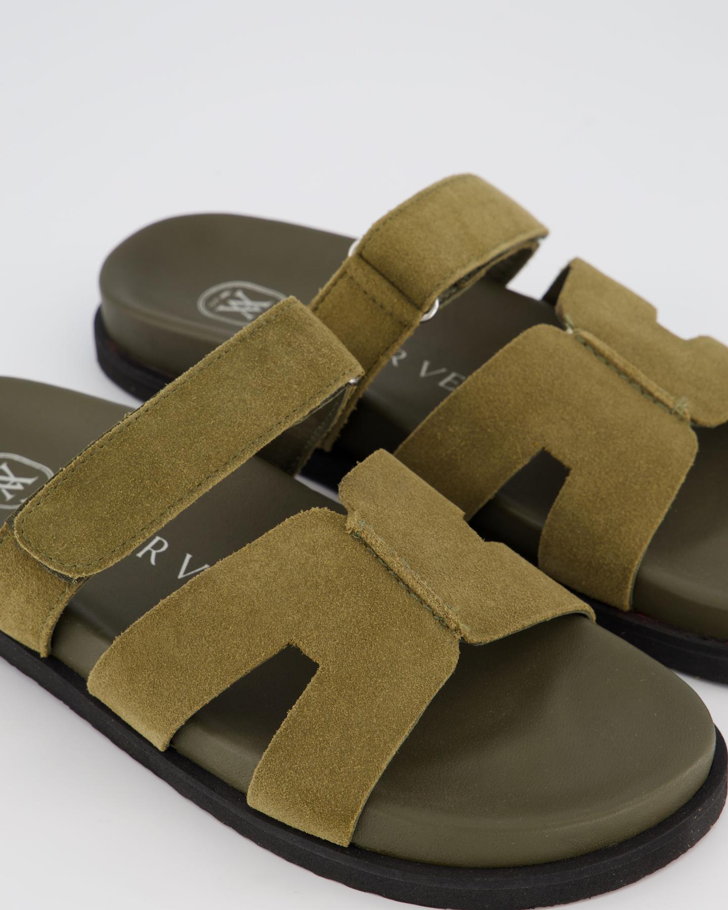 Dames Ibiza Slipper Groen Suede