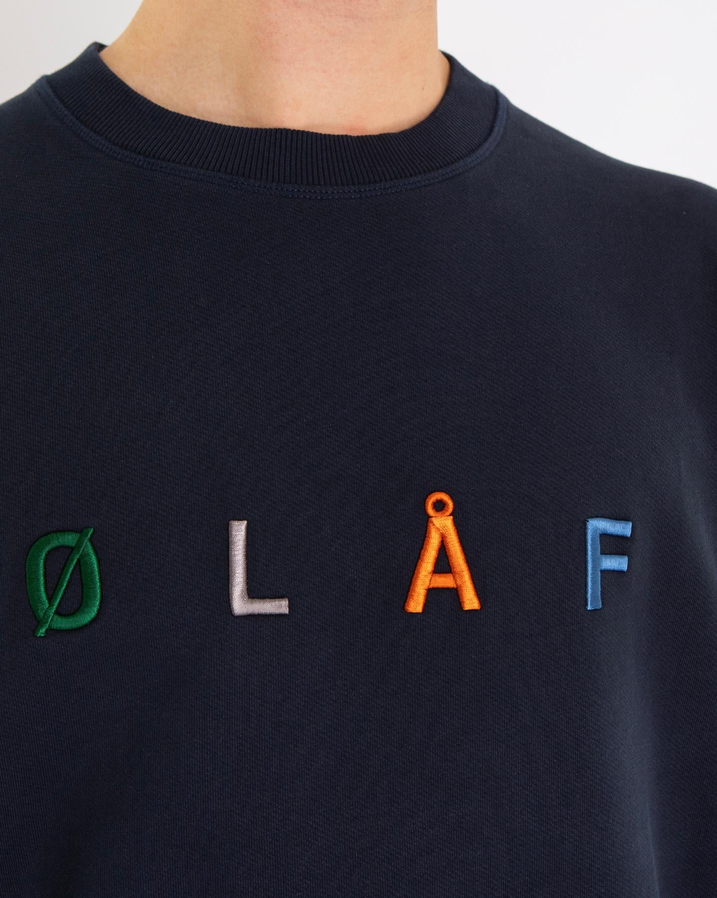 Heren Sans Embro Crewneck Blauw