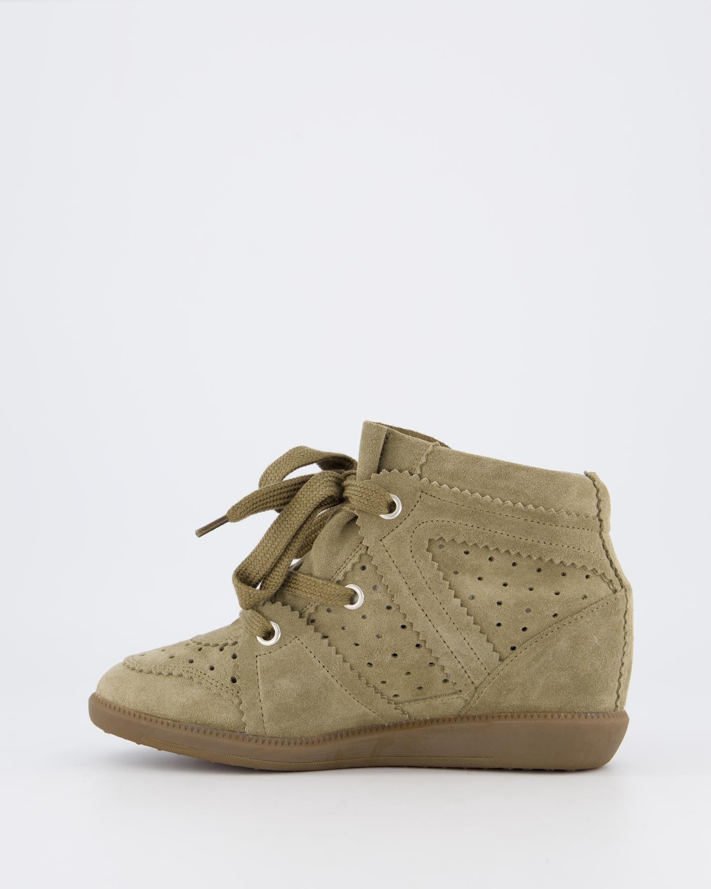 Dames Bobby Sneaker Taupe Groen