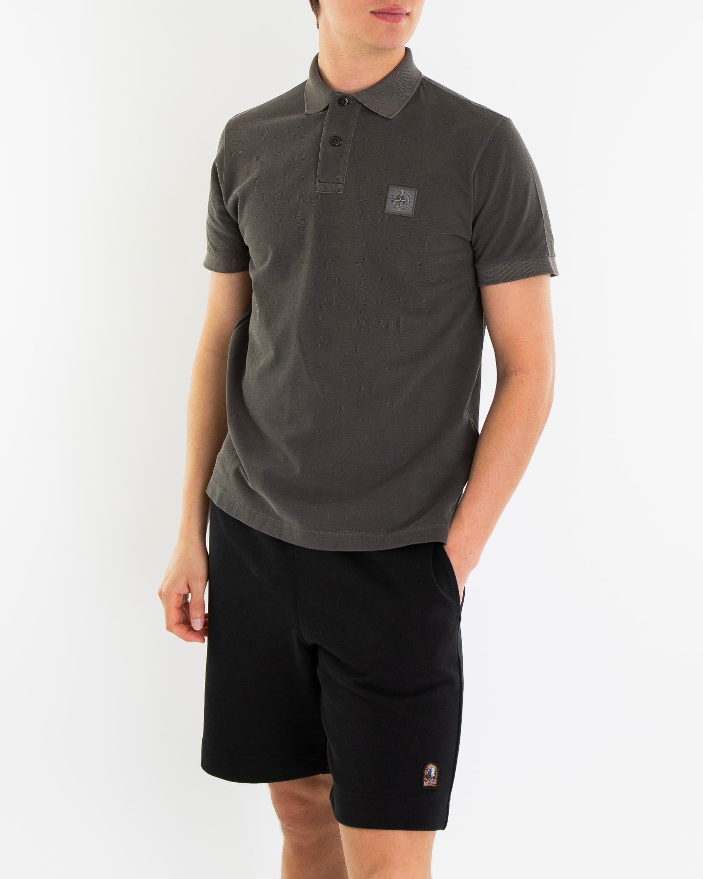 Stone Island Heren Compass Patch Polo Grijs - Eleganza.nl