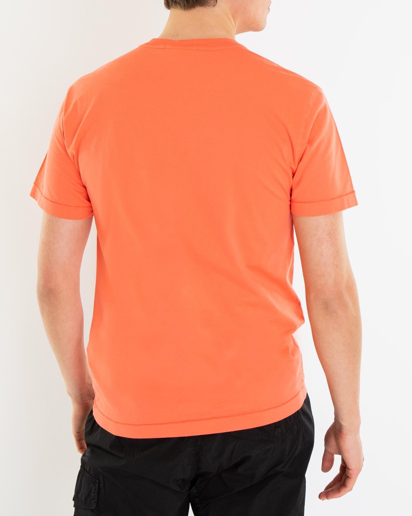 Stone Island Heren Compass Patch T-Shirt Oranje - Eleganza.nl