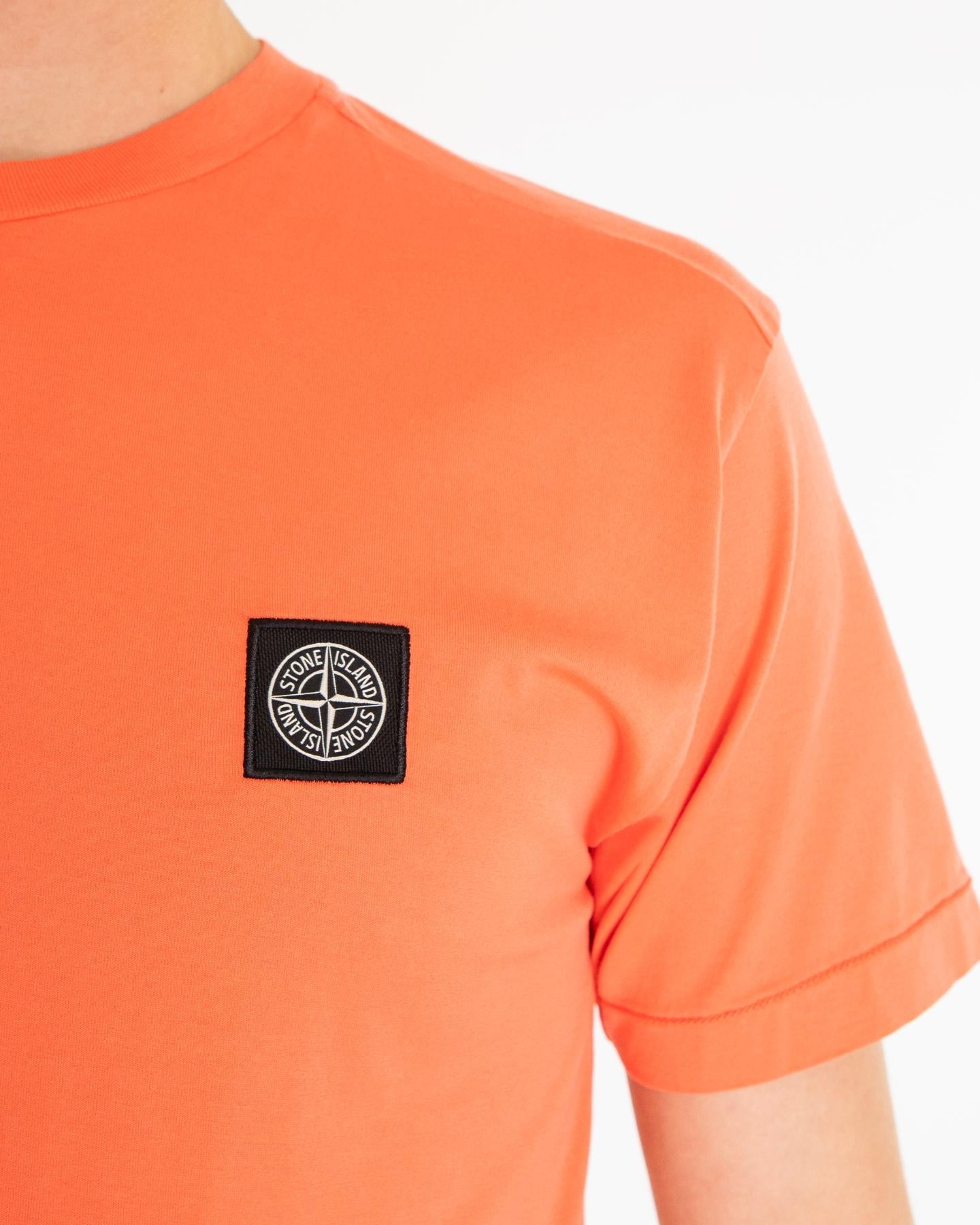 Stone Island Heren Compass Patch T-Shirt Oranje - Eleganza.nl