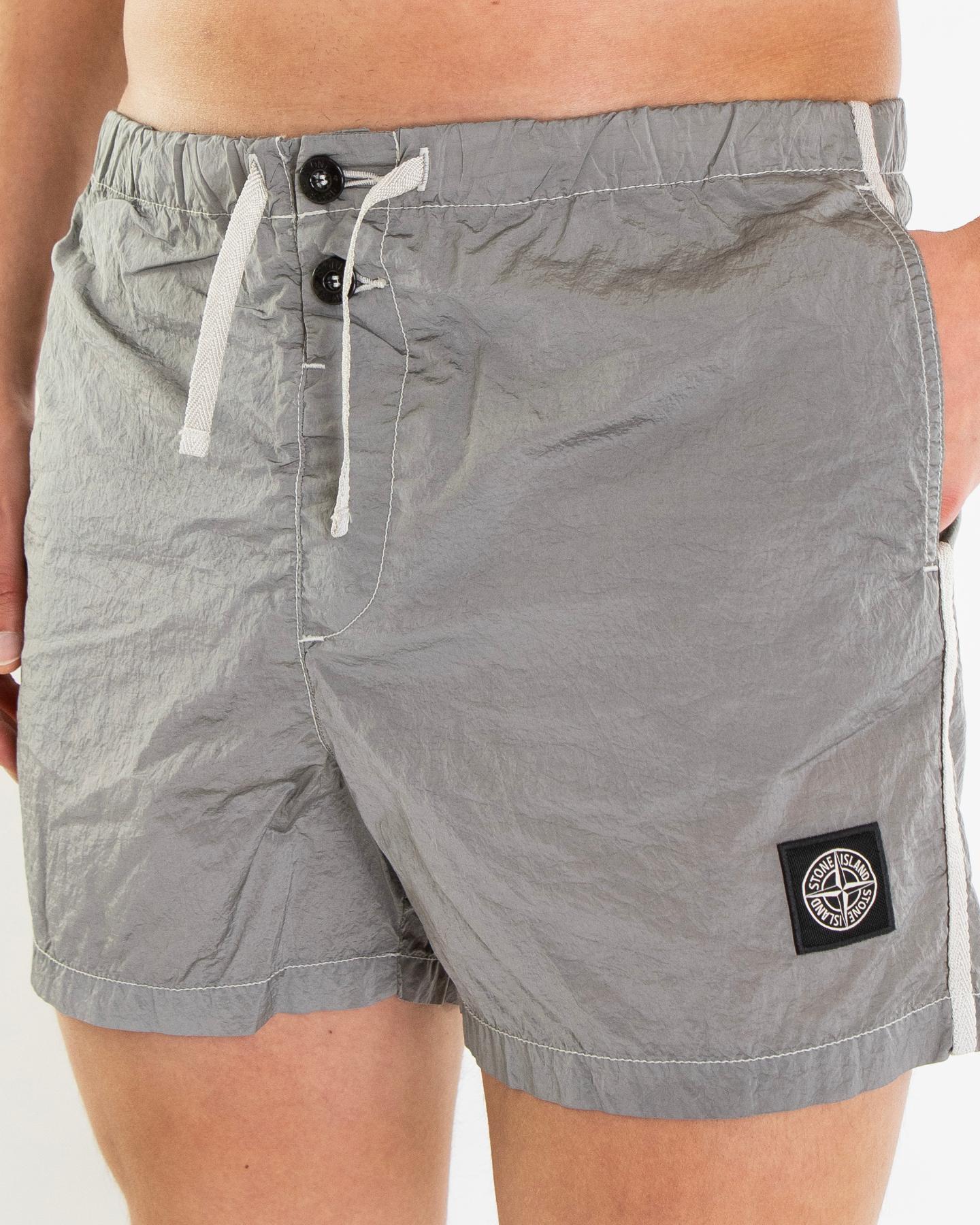 Stone Island Heren Compasslogo Short Grijs - Eleganza.nl
