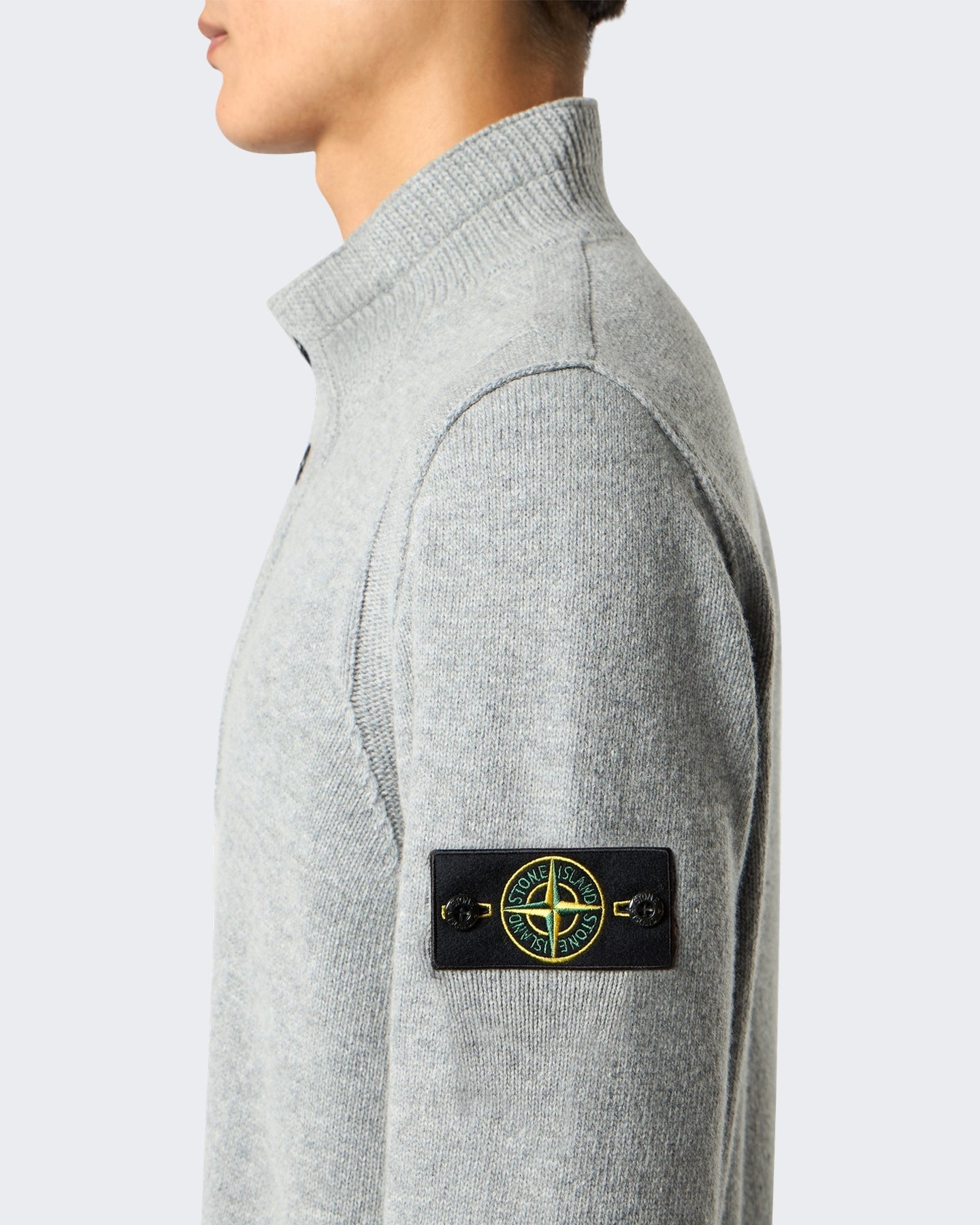 Stone Island Heren Ls Polo-Grey Melange-V0m60 Grijs - Eleganza.nl