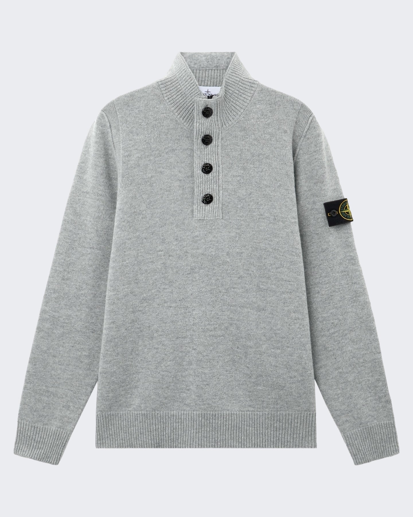 Stone Island Heren Ls Polo-Grey Melange-V0m60 Grijs - Eleganza.nl