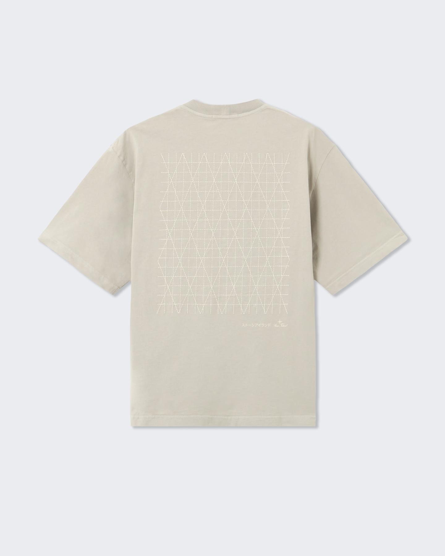 Stone Island Heren Multiaxial Sashiko Shirt Beige - Eleganza.nl