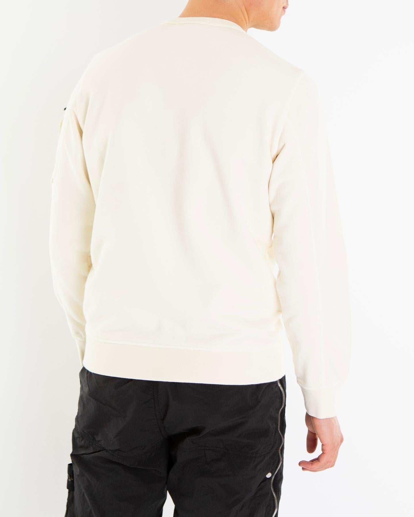 Stone Island Heren Sleeve Pocket Sweater Ivory - Eleganza.nl