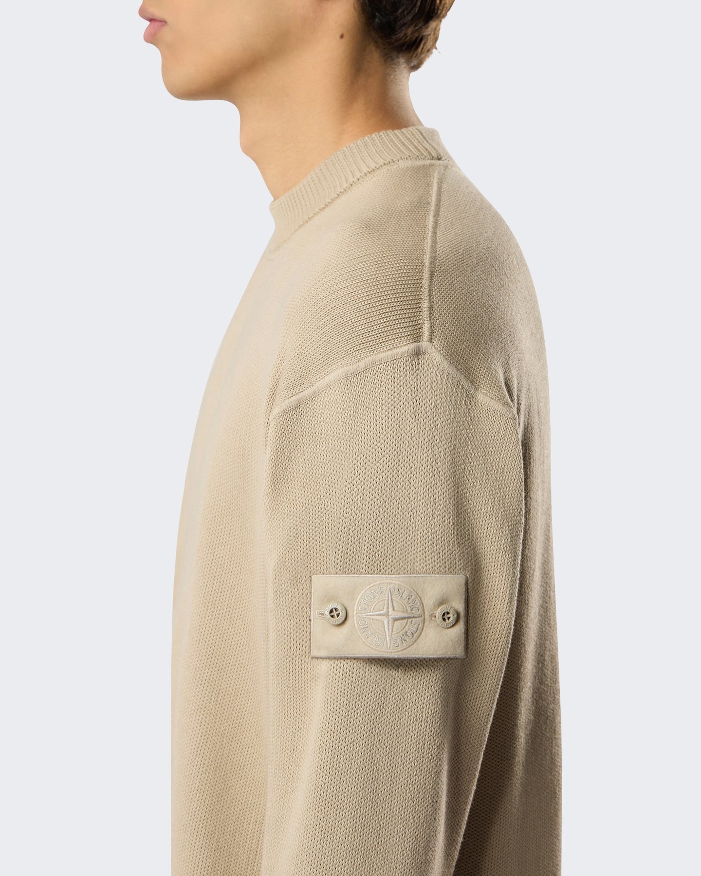 Stone Island Heren Sweater met ronde hals beige - Eleganza.nl