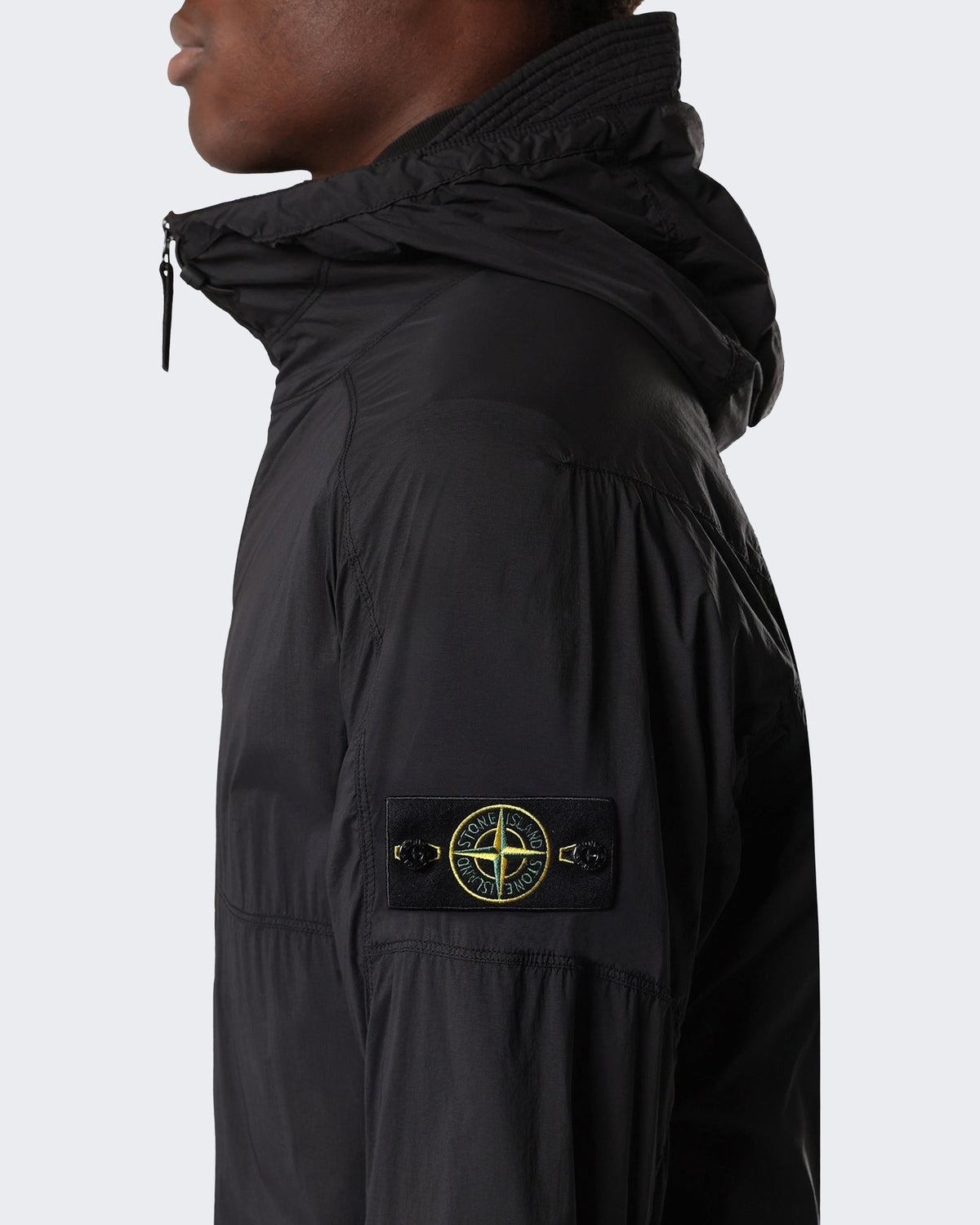 Stone Island Heren Ultralight Nylon Stretch-TC Jas Zwart - Eleganza.nl
