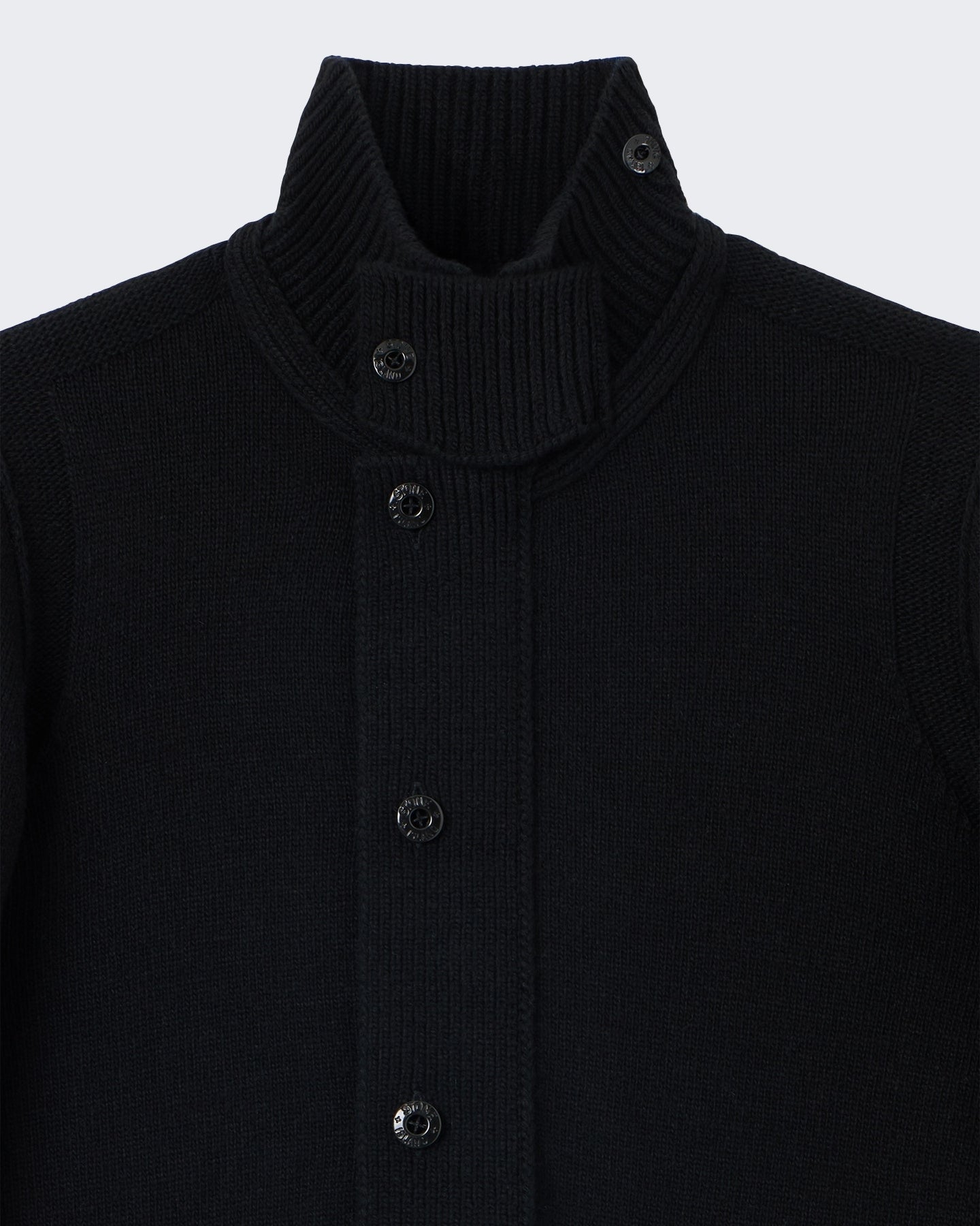 Stone Island Kids Cardigan met knoopsluiting Zwart - Eleganza.nl