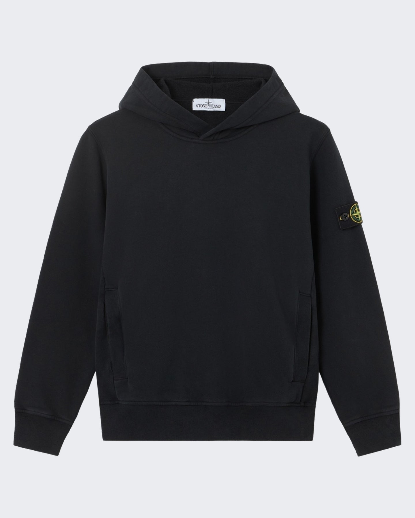 Stone Island Kids Hoodie met capuchon in zwart - Eleganza.nl