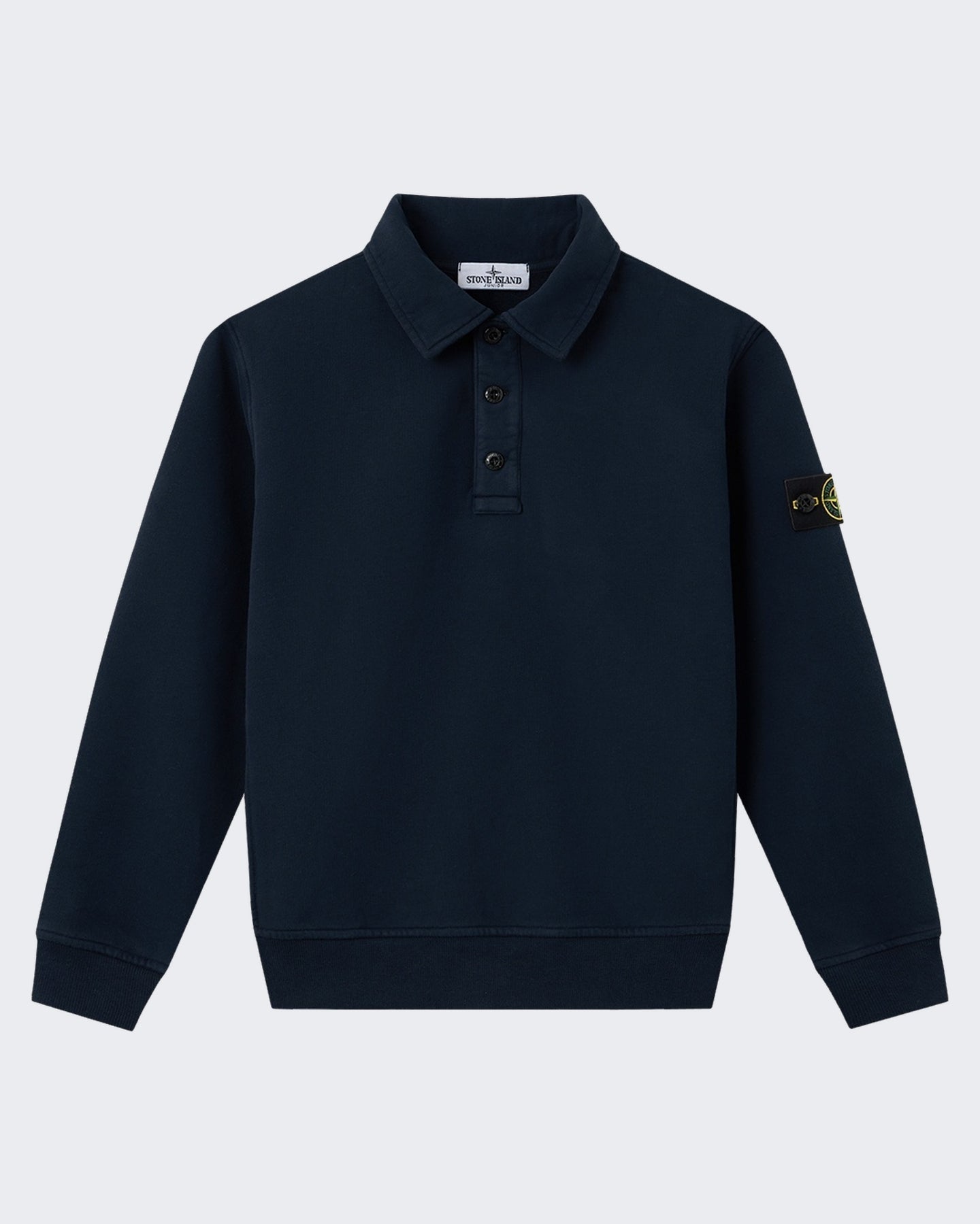 Stone Island Kids Polo met lange mouwen in Blauw - Eleganza.nl