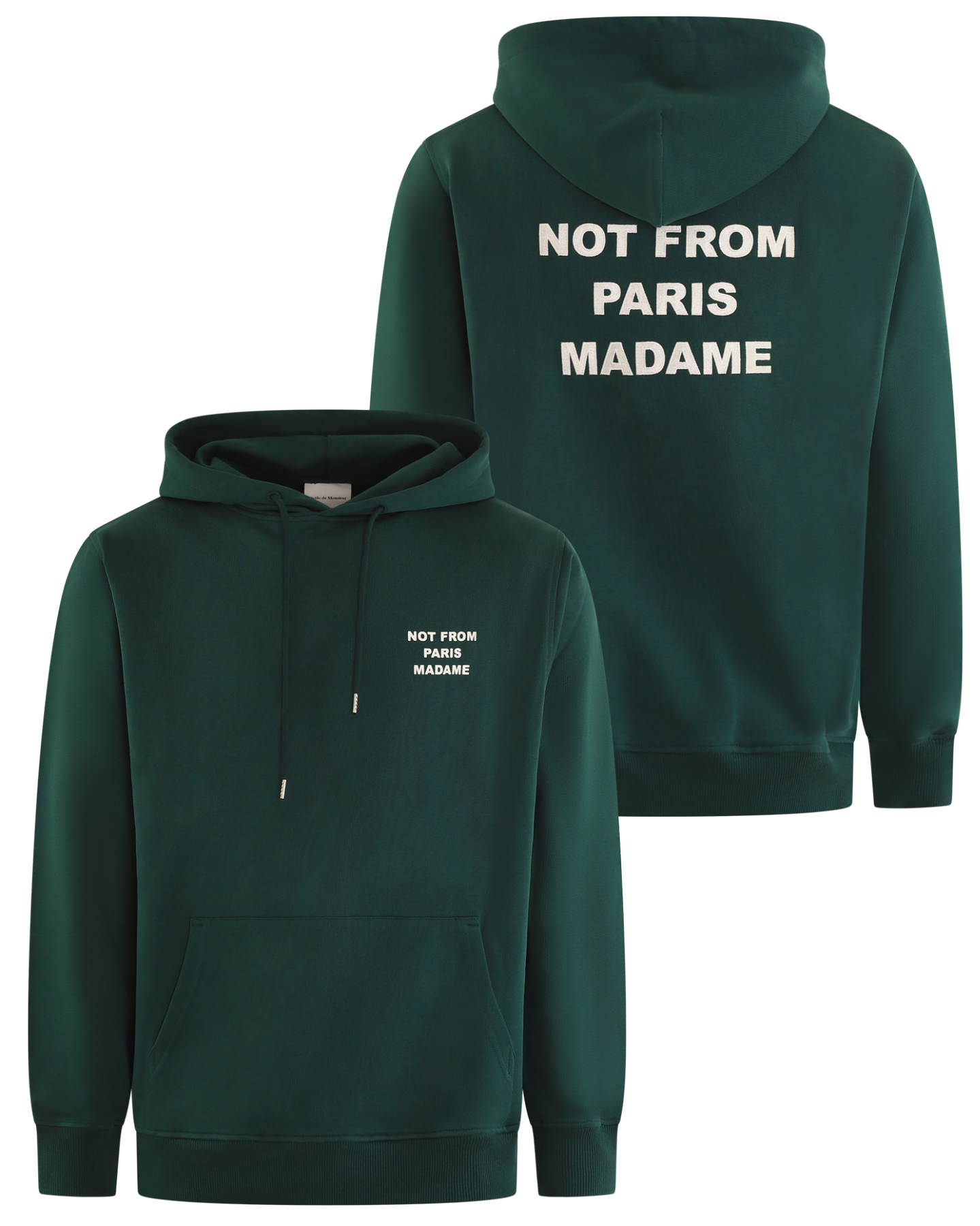 Heren Slogan Hoodie Groen