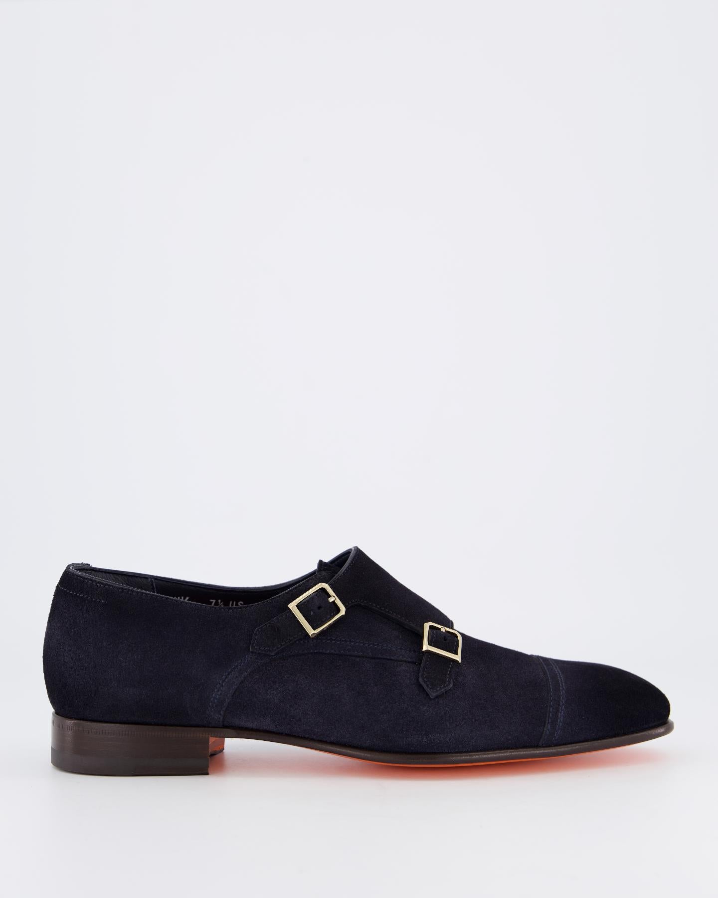 Heren Double Buckle Loafer Blauw
