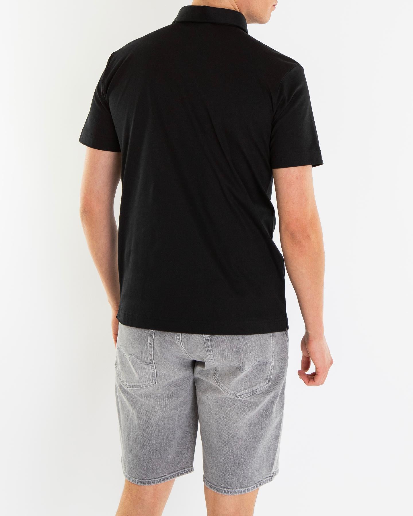 Heren Interlock Supima Shirt Zwart