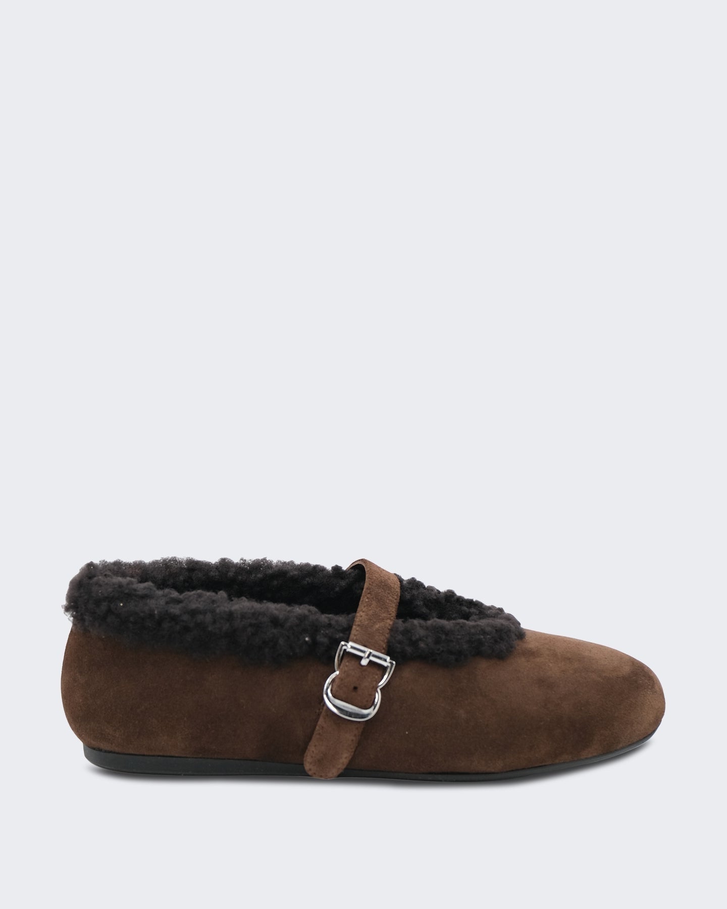 Toral Dames Anoush Ballerina's met gespdetail Bruin - Eleganza.nl