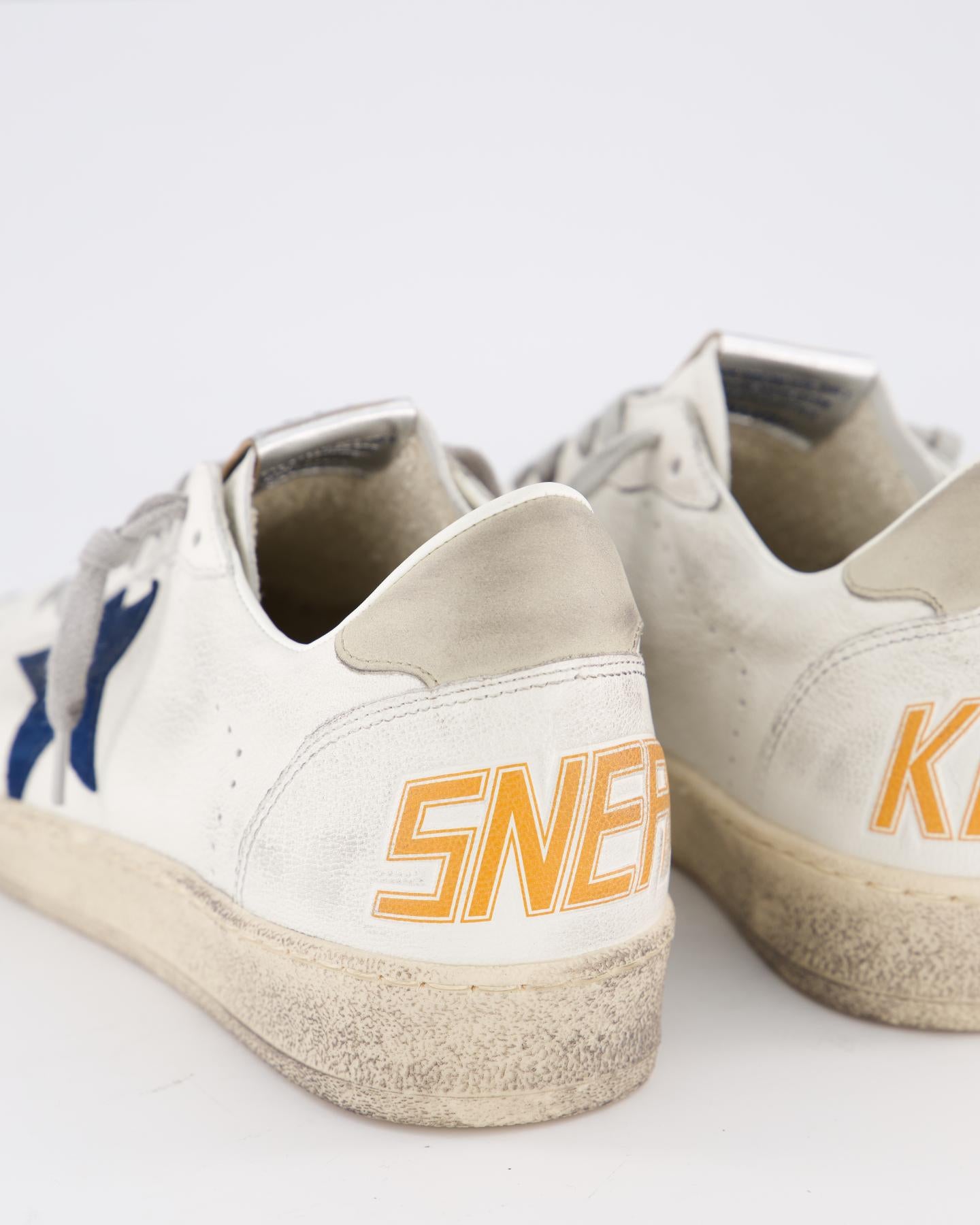 Heren Ball Star Sneaker Wit/Blauw