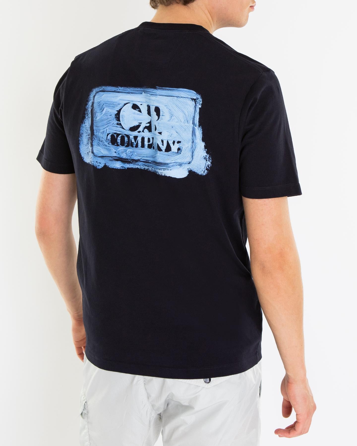 Heren Graphic Logo T-Shirt Blauw