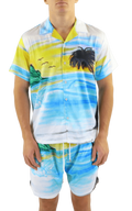 FLÂNEUR Men's Airbrushed Silk Shirt