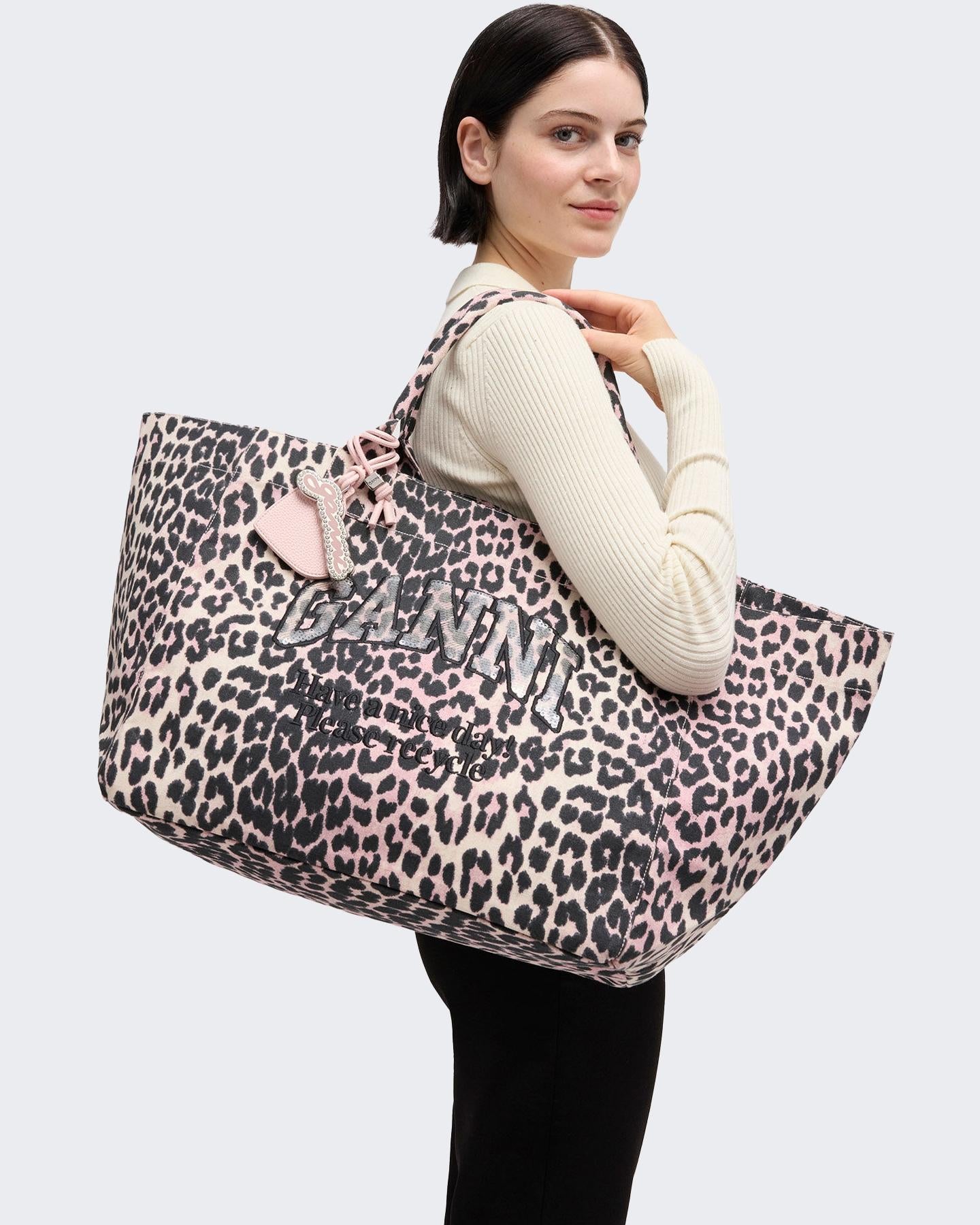 Dames Sequin XXL Tote Grijs