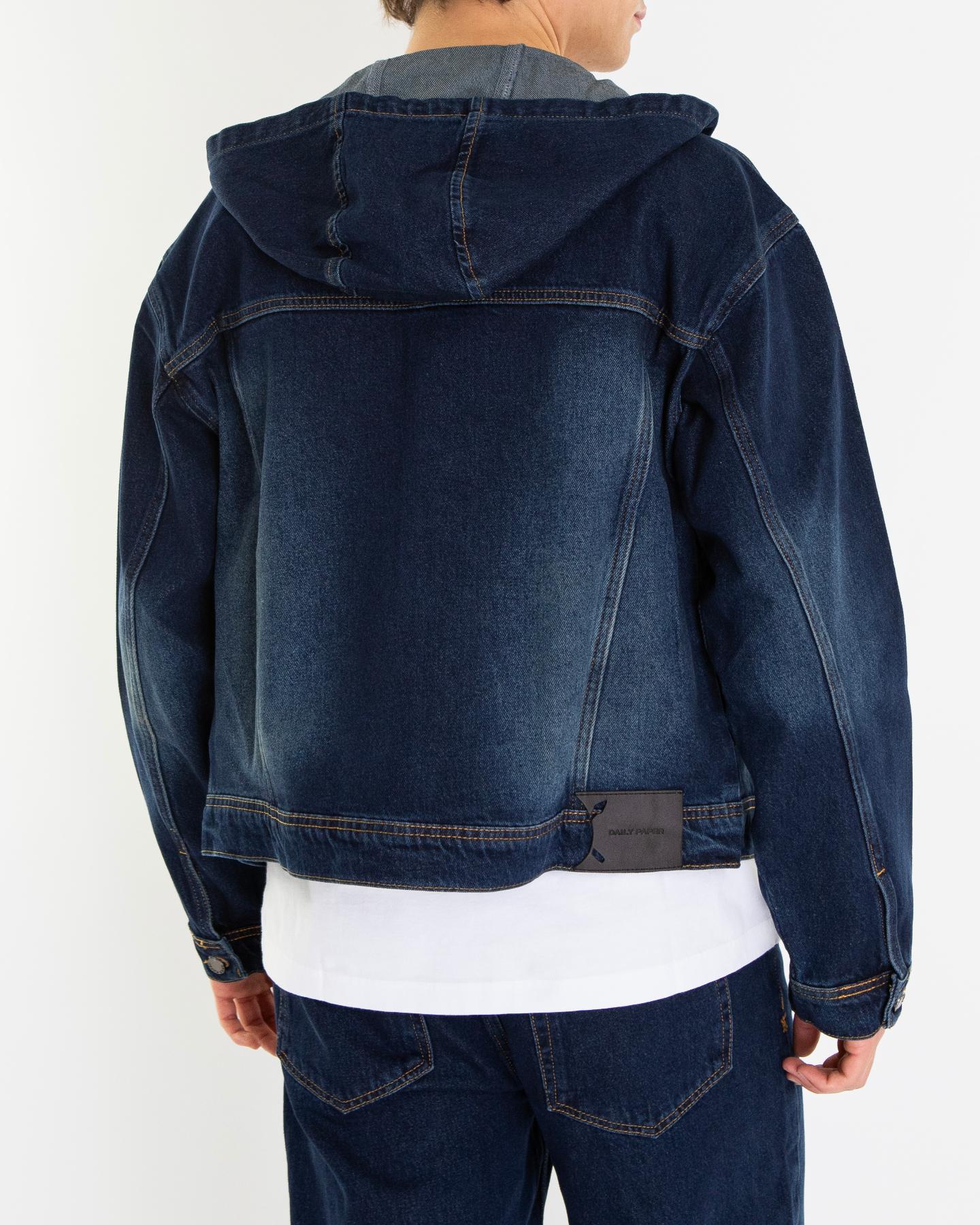 Heren Washed Denim Jacket Blauw
