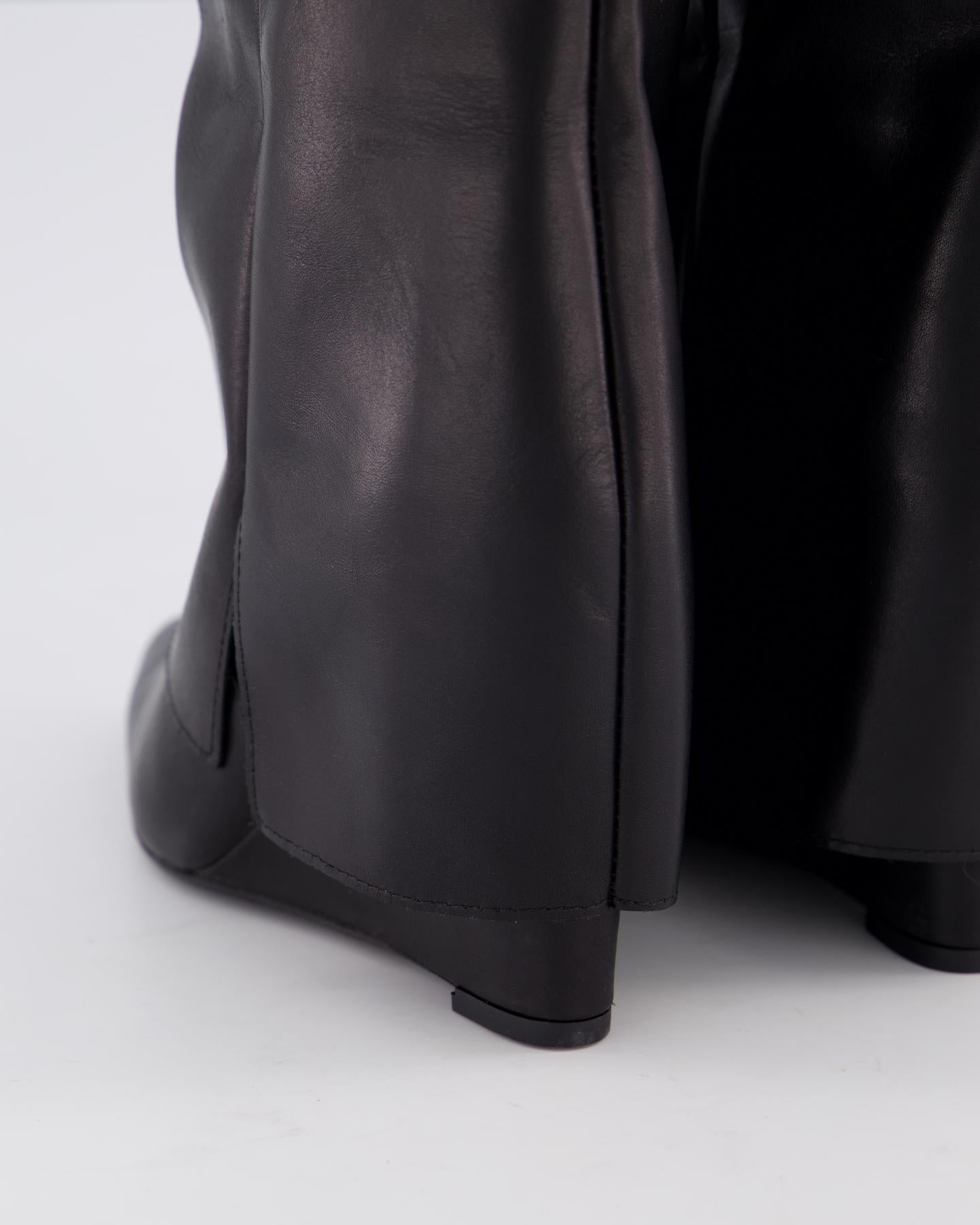 Dames Studded Leather Wedge Boot