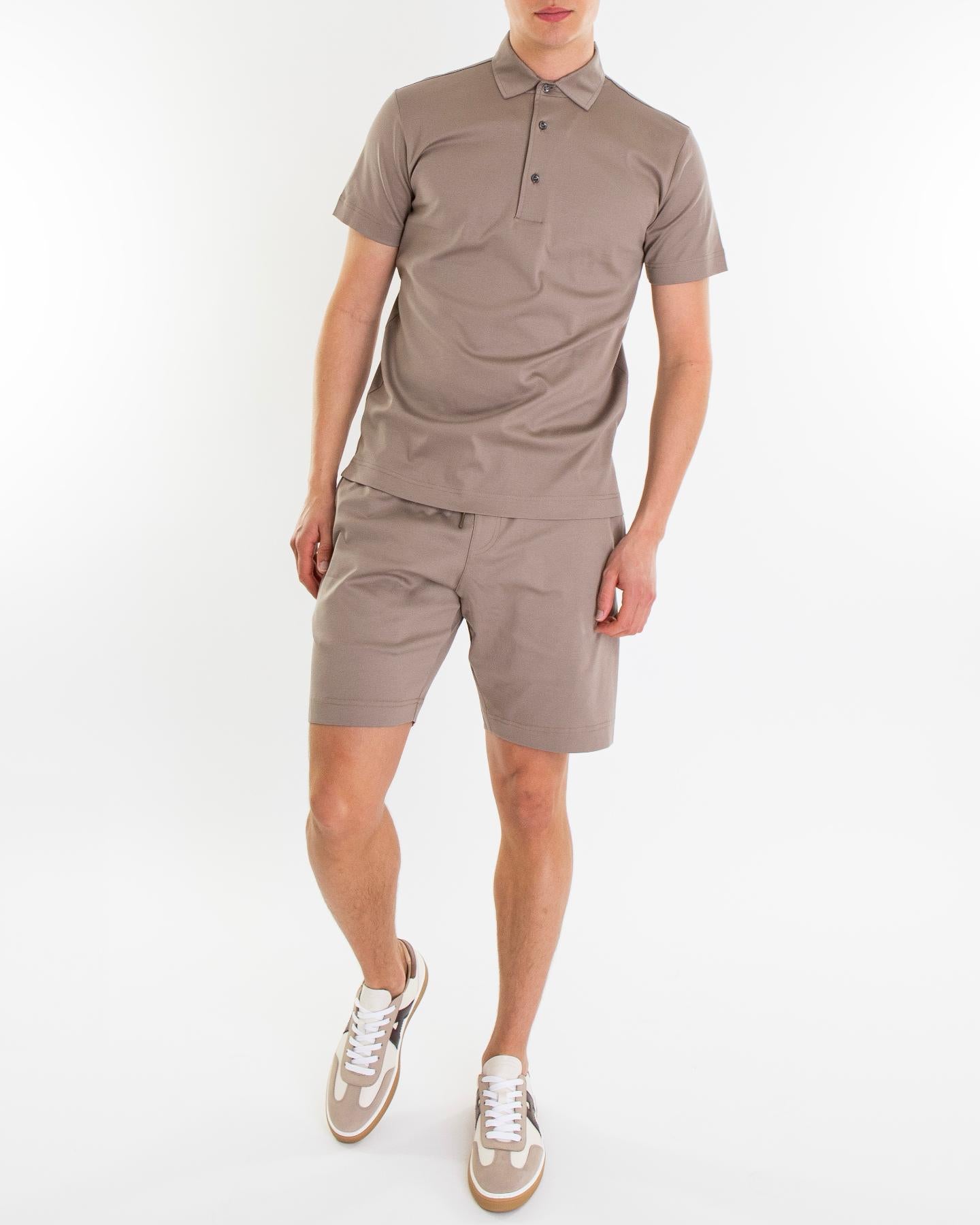 Heren Supima Polo Schiller Grijs