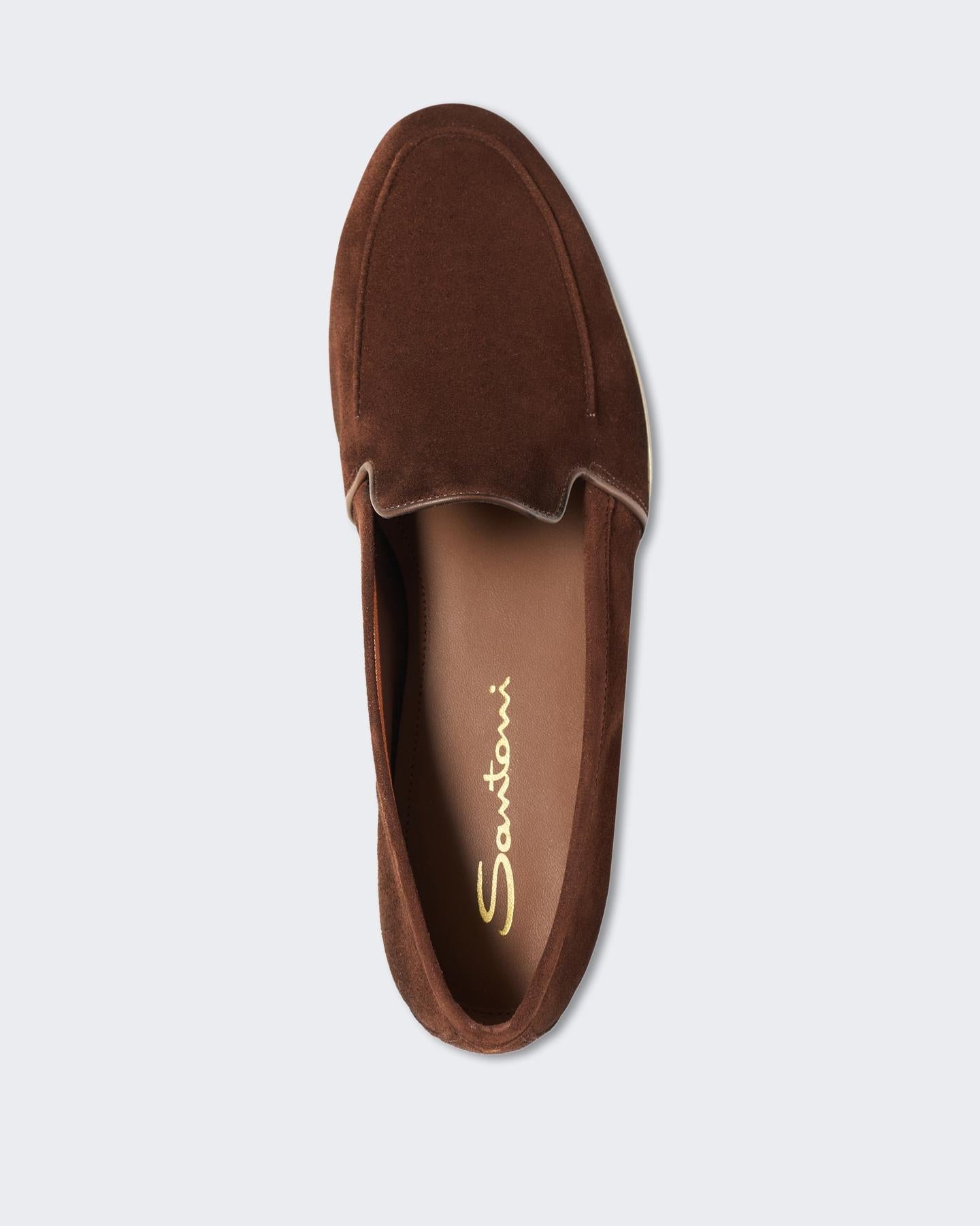 Santoni Dames Malibu Loafer Brown