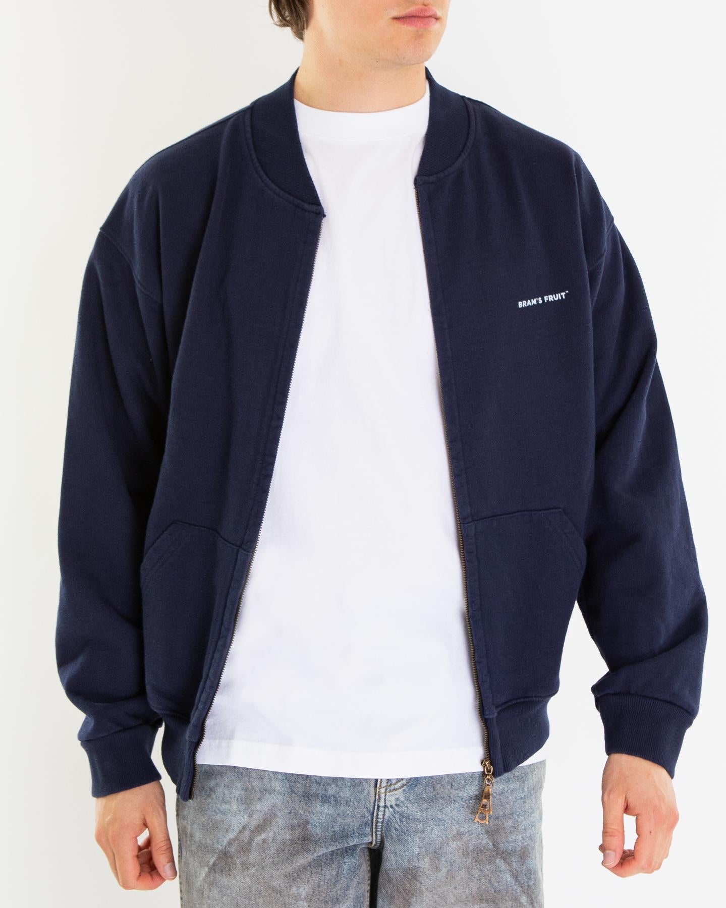 Heren Eyelett Zip Up Vest Blauw