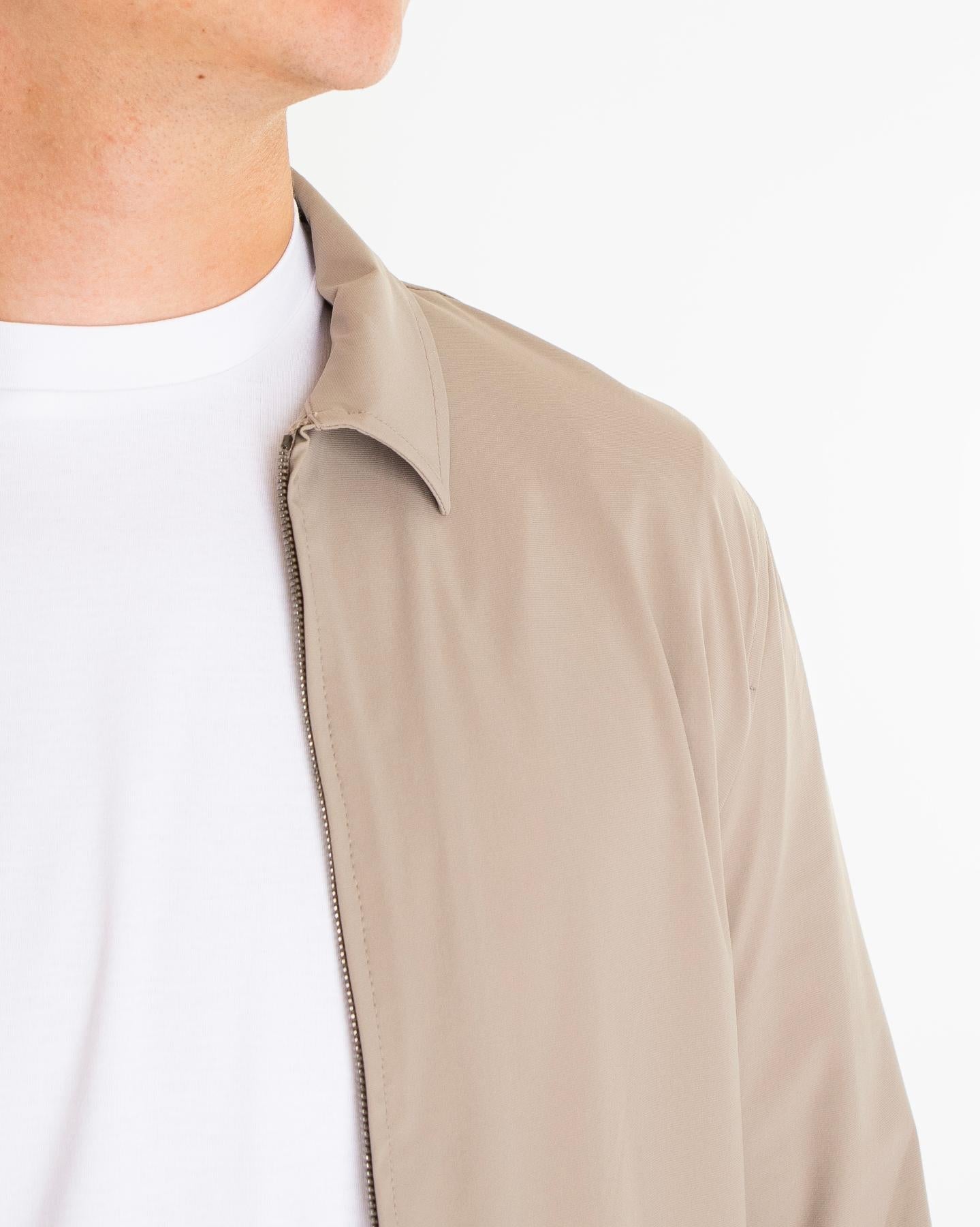 VALENZA Heren Tech Stretch Overshirt Beige - Eleganza.nl