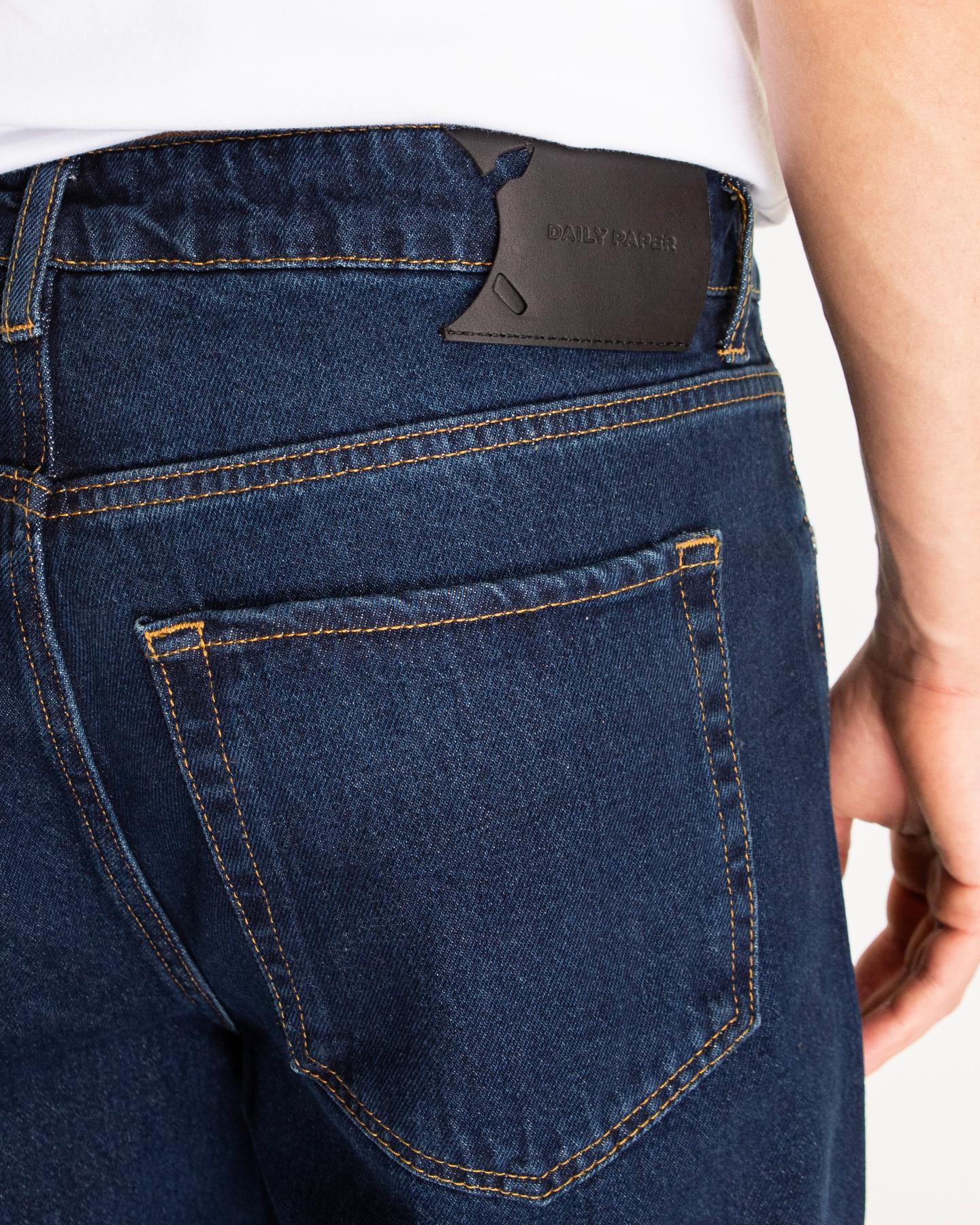 Heren Washed Jeans Blauw