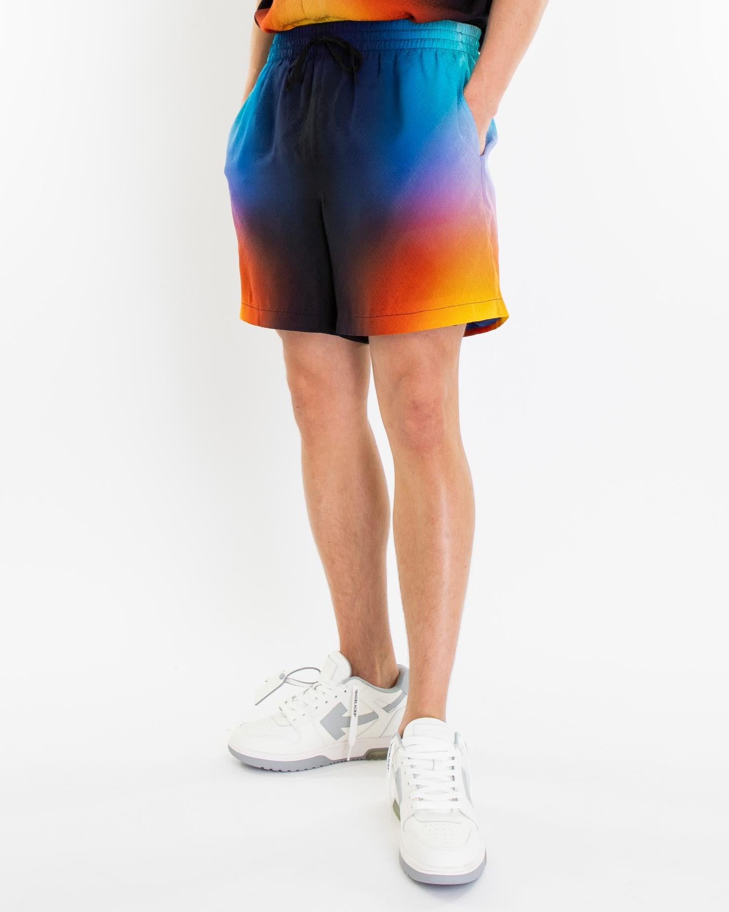 Heren Gradient Zijde Short Blauw