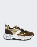 Voile Blanche Club105 Women's Leather Sneaker Lace-up Brown — huidige kleur