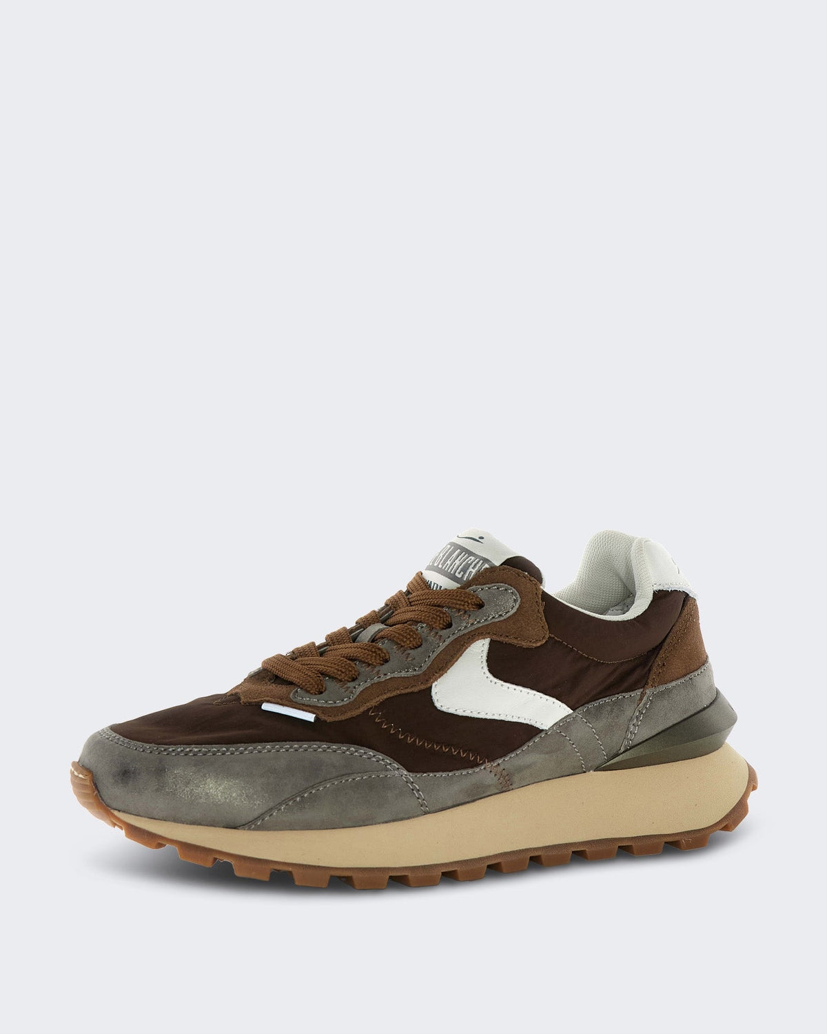 Voile Blanche Dames Lichtgewicht sneaker met technisch upper Zilvergrijs - Eleganza.nl