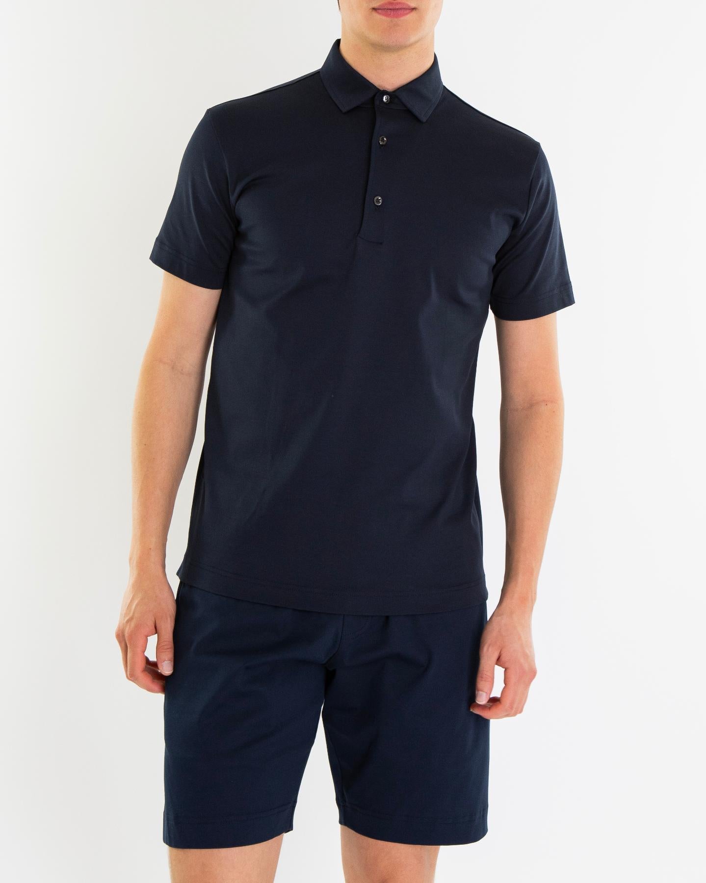 Heren Supima Polo Schiller Blauw